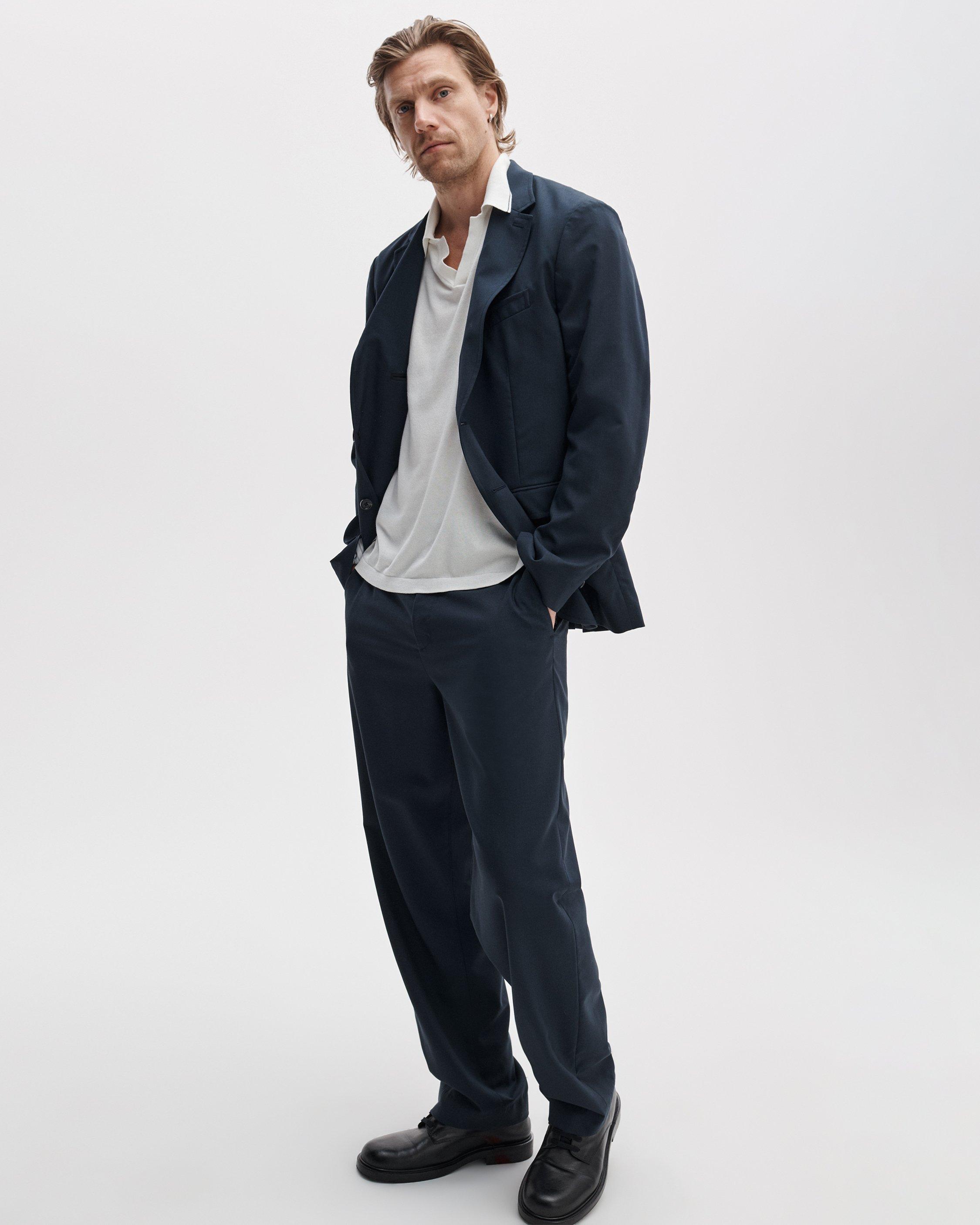Silk-Cotton Johnny Collar Polo image number 3