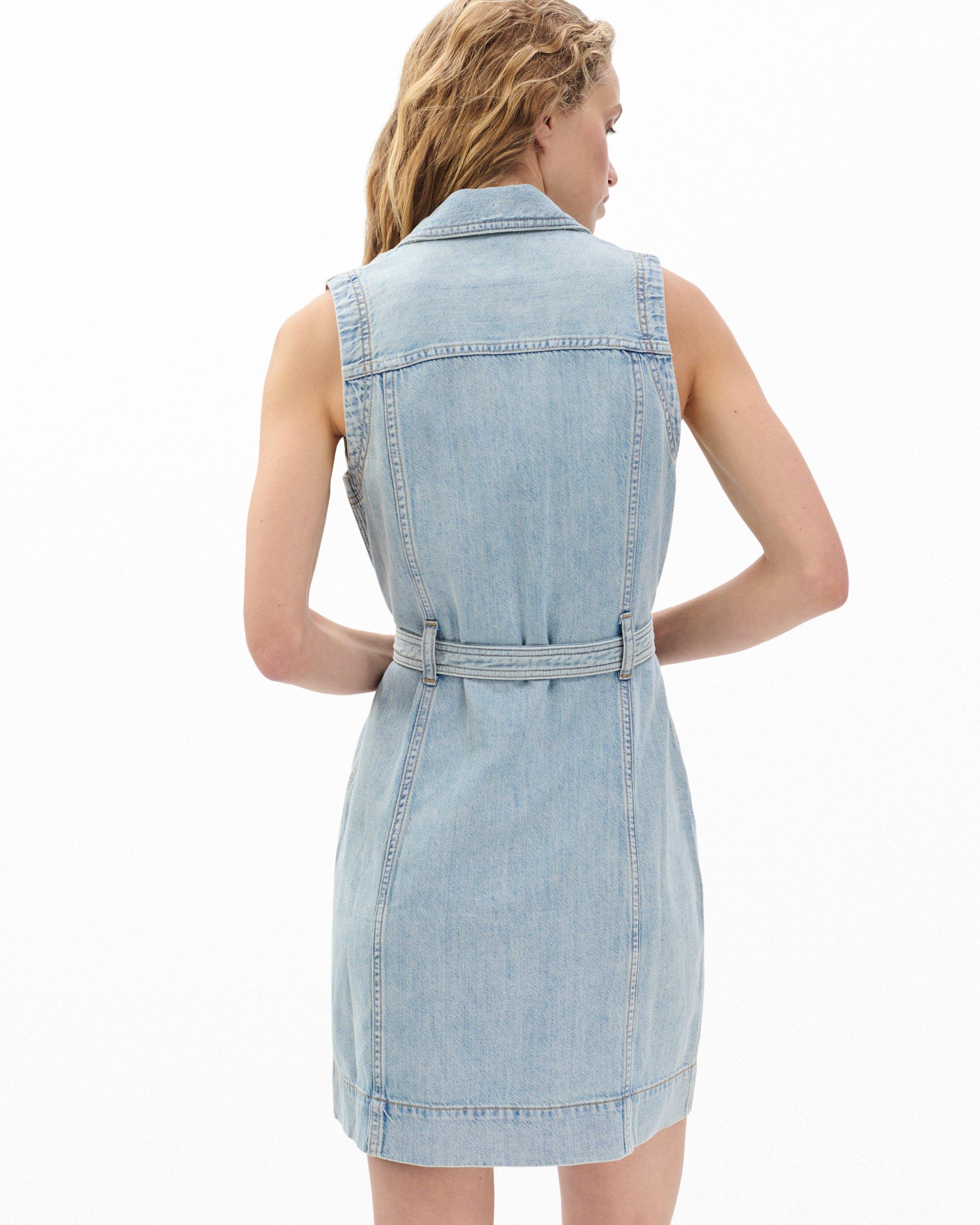 white christmas dresses Rory Mini Denim Dress in Blue