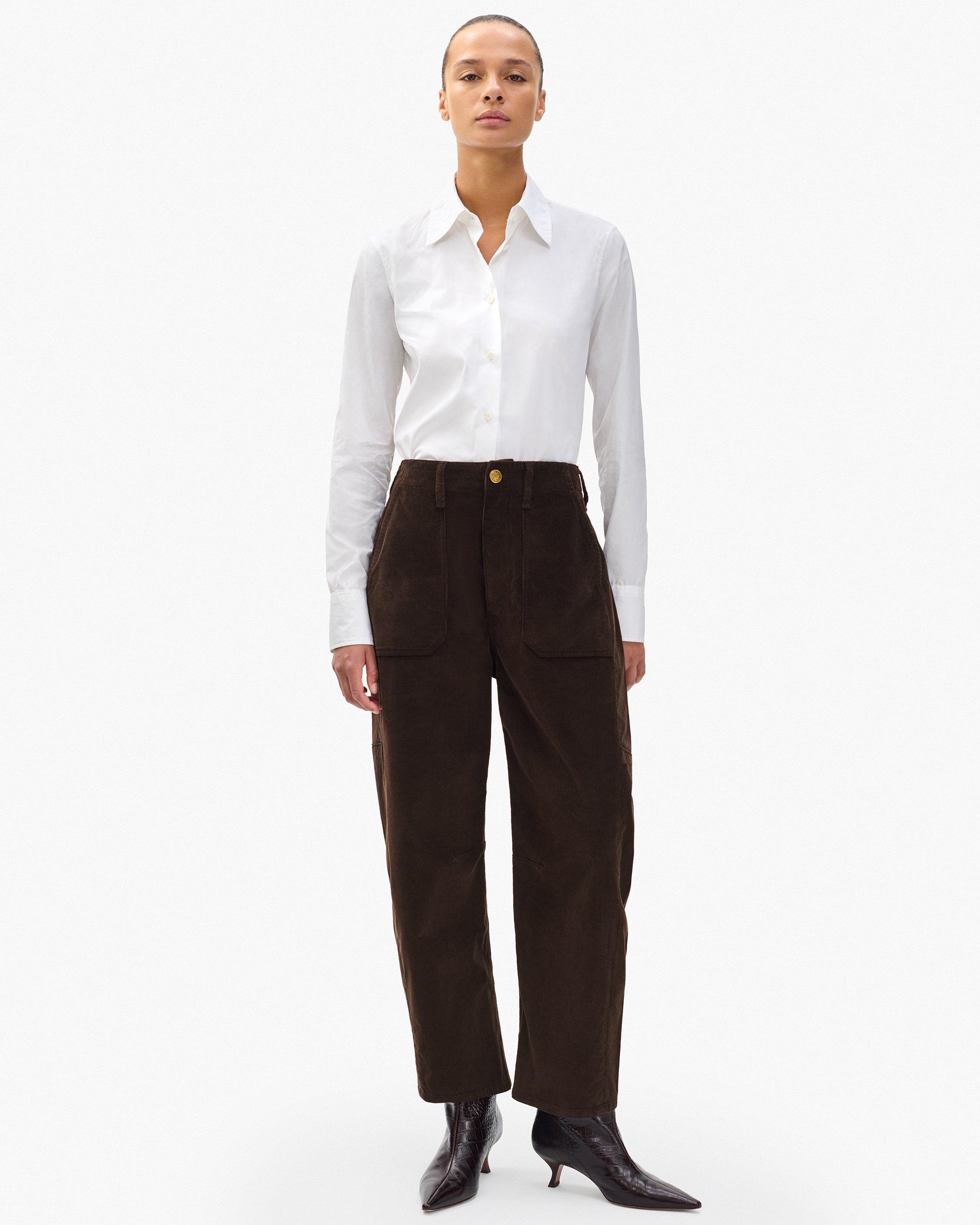Charlie Ankle Barrel Corduroy Pants image number 1