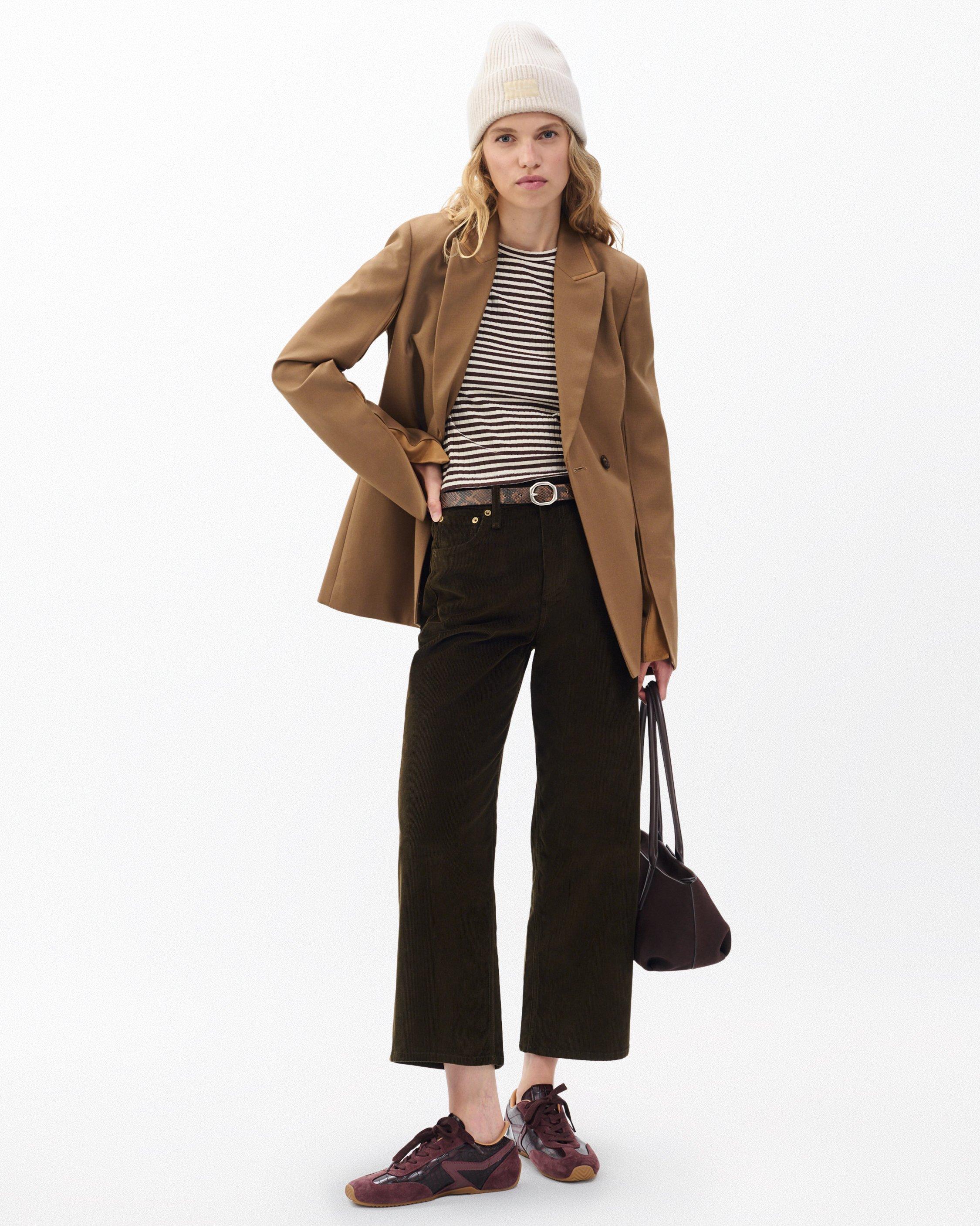 Andi Ankle Wide-Leg Corduroy Pants image number 1