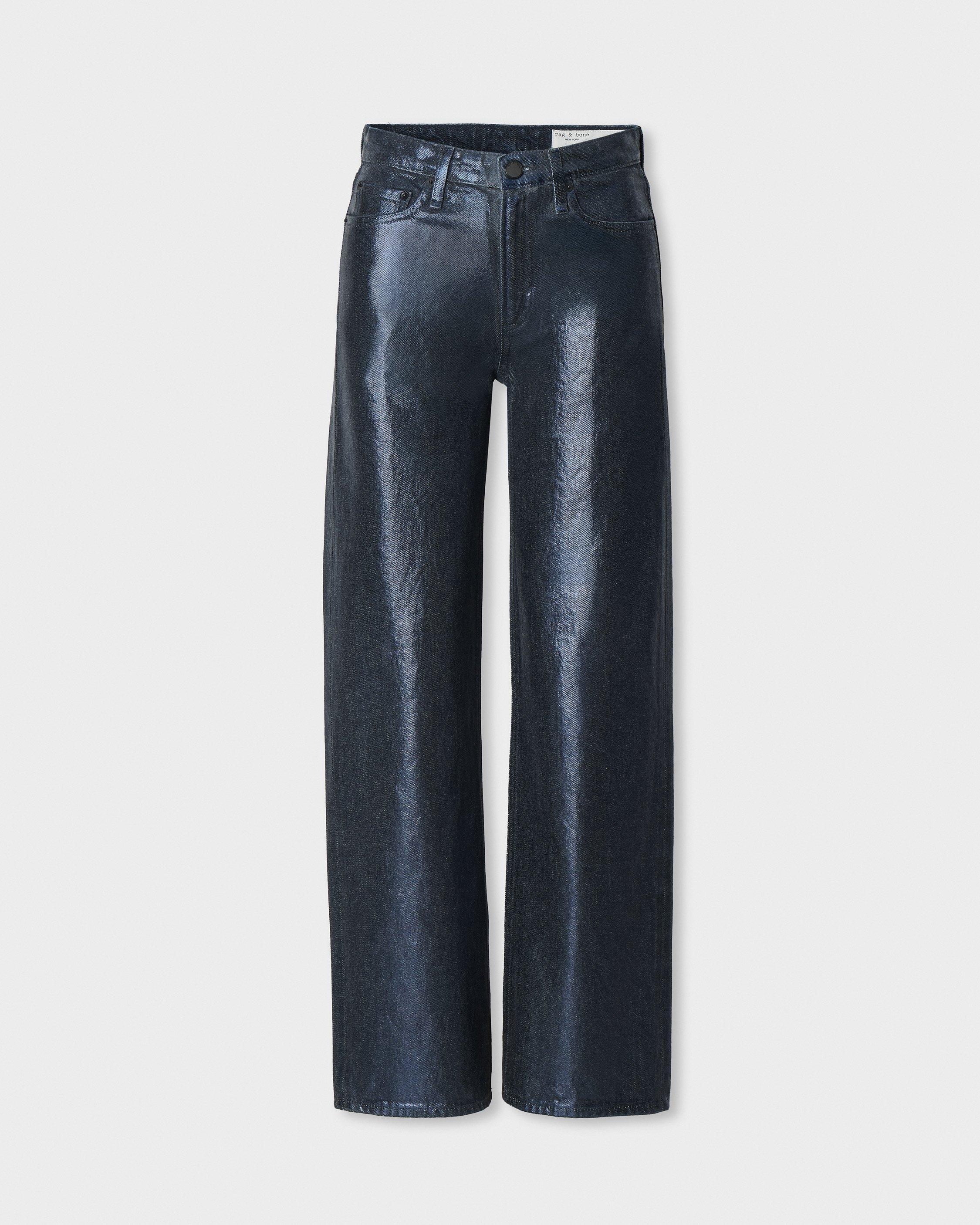Logan Foil-Coated Wide-Leg Jean image number 2