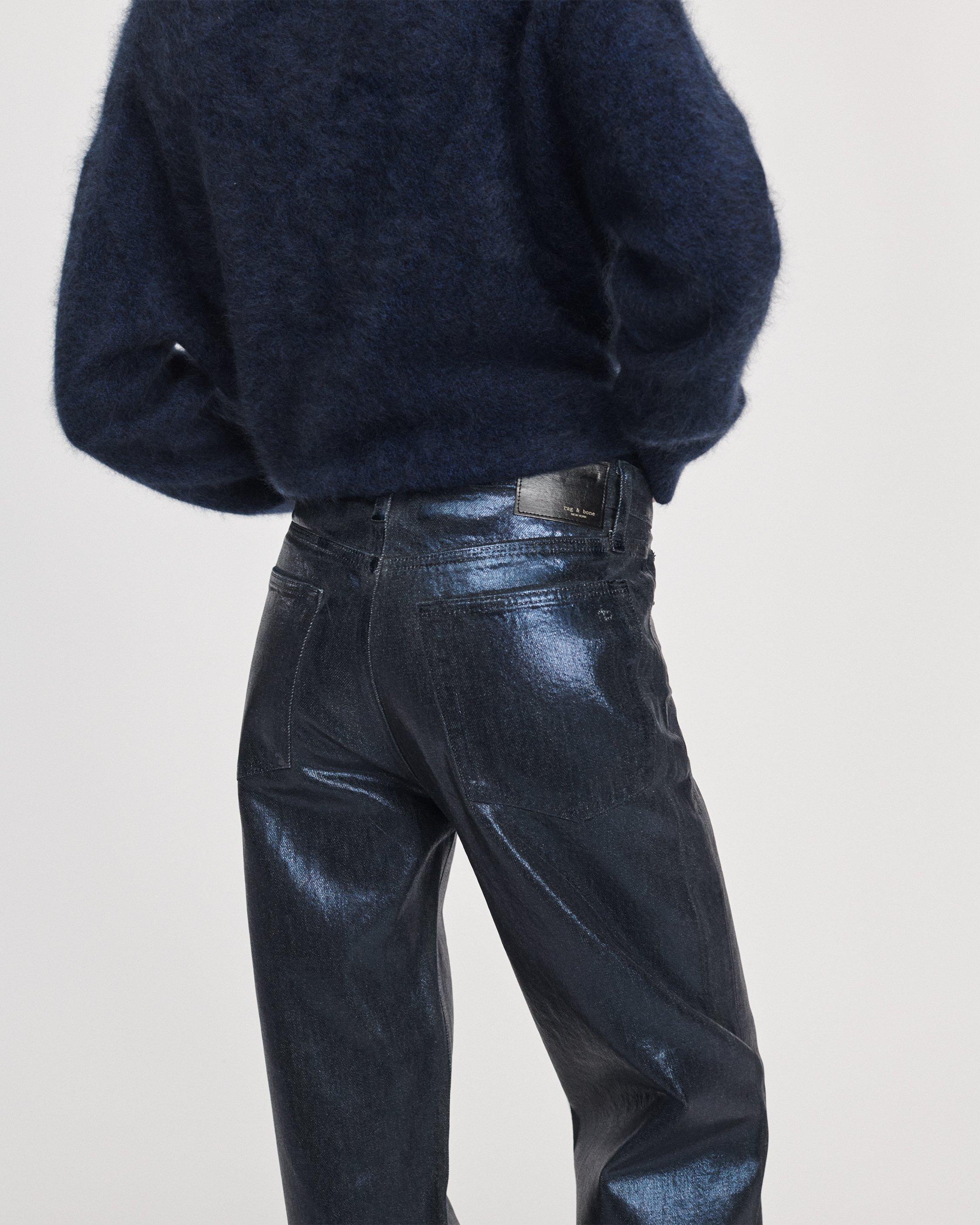 Logan Foil-Coated Wide-Leg Jean image number 4