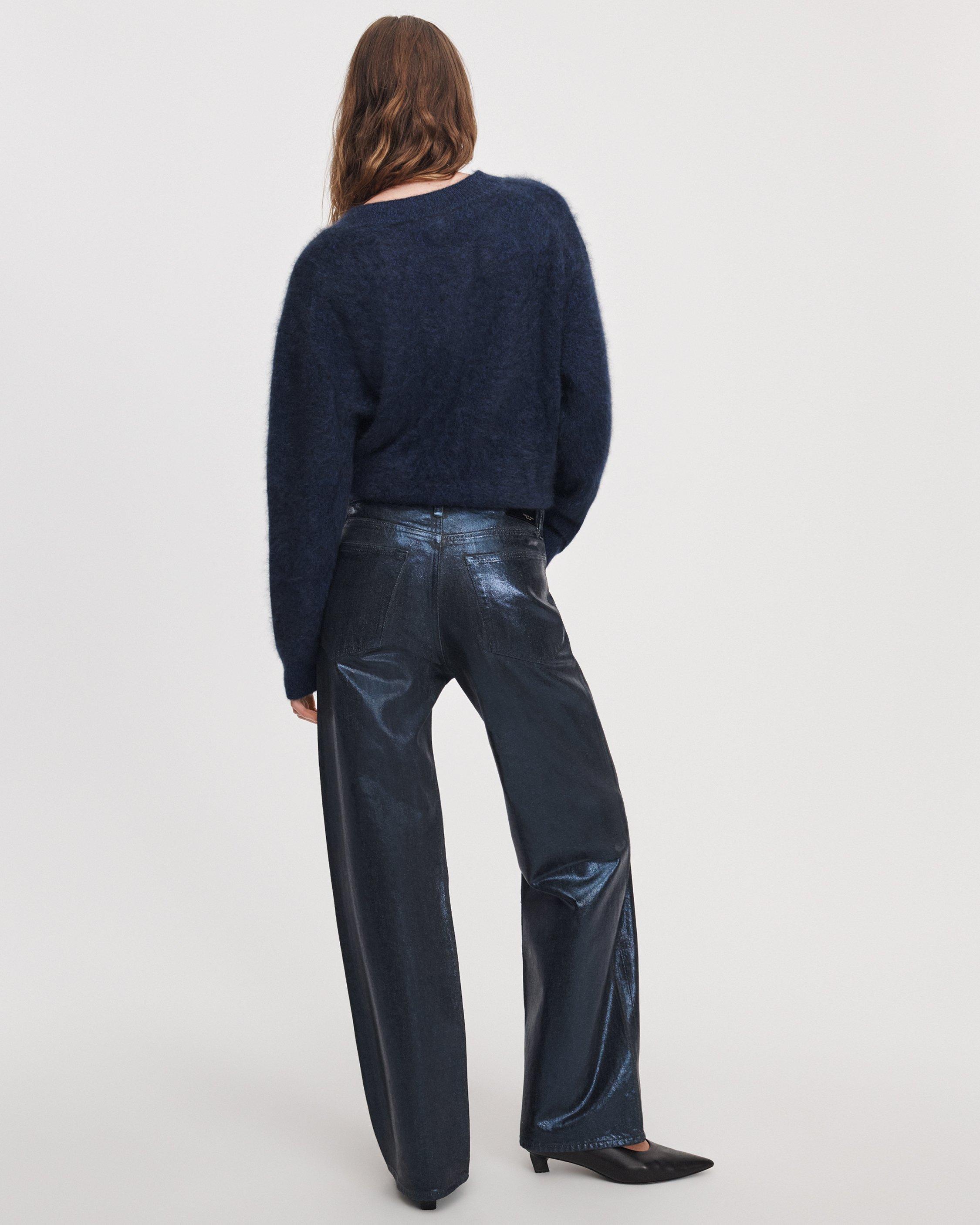 Logan Foil-Coated Wide-Leg Jean image number 5