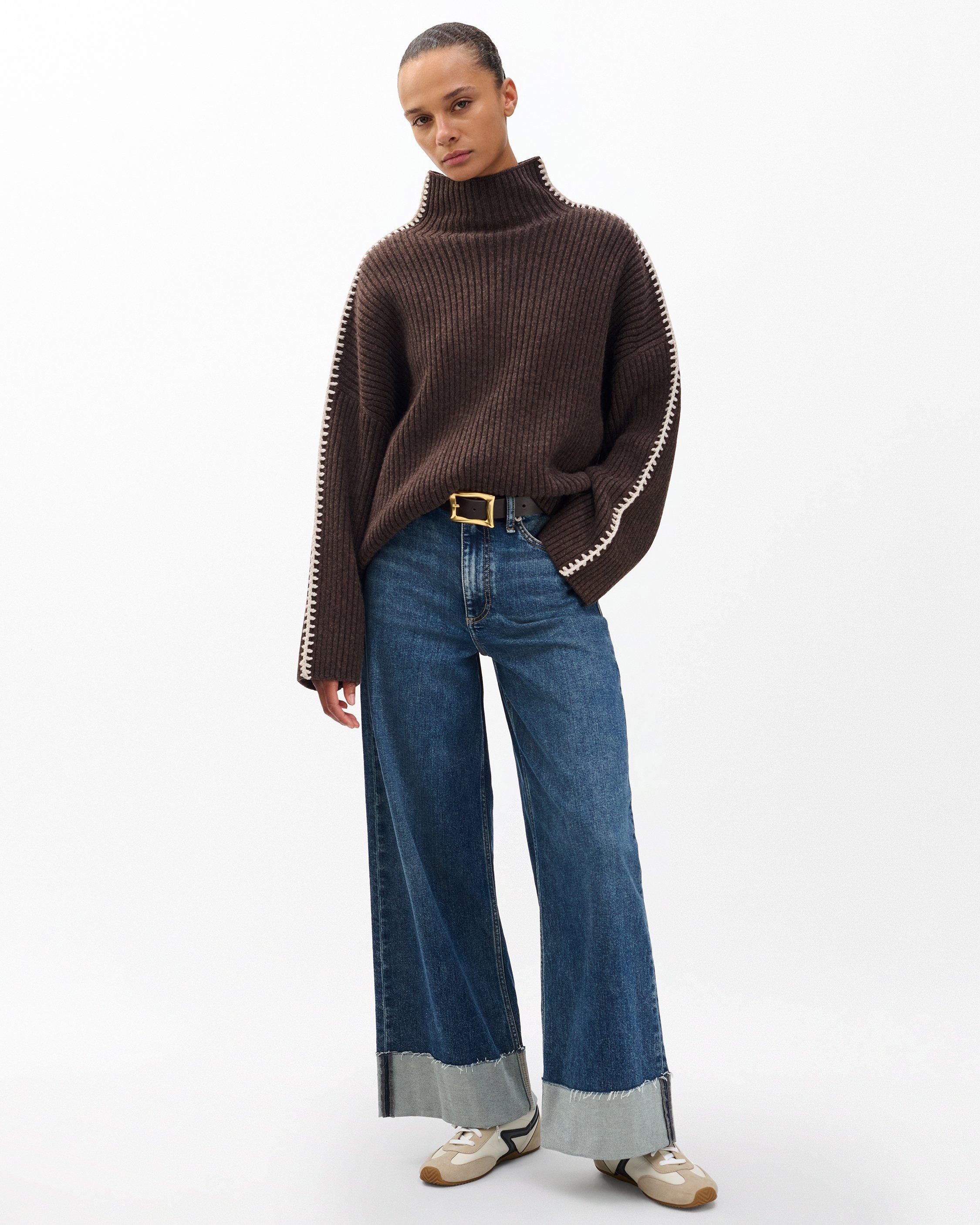 Sofie Cuffed Wide-Leg Jeans Lee rag bone