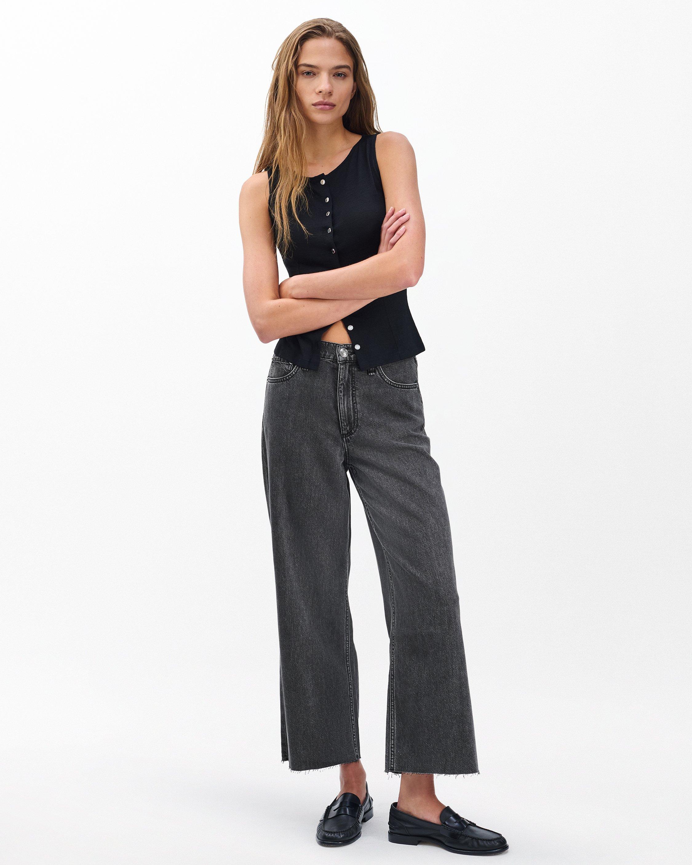 Andi Ankle Wide-Leg Jeans image number 3