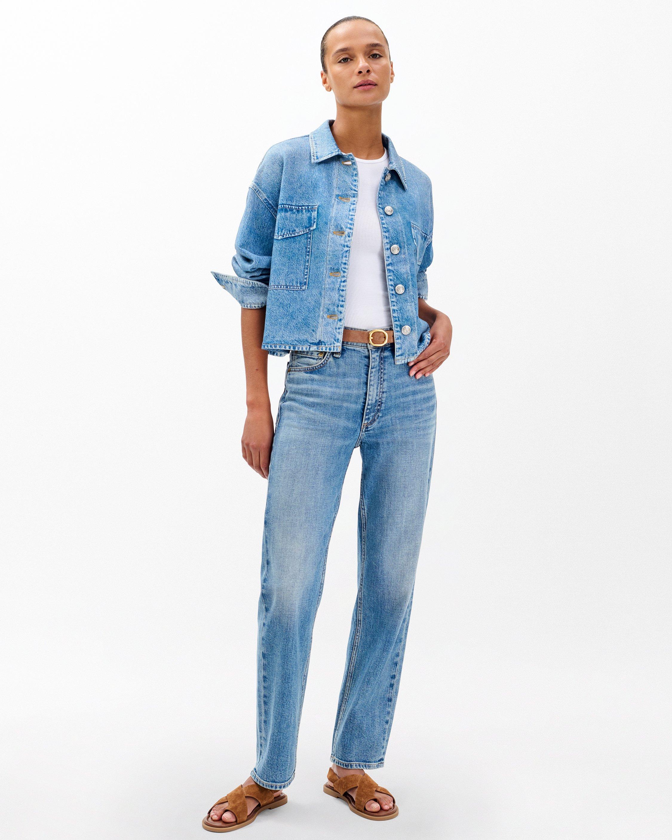 Harlow Ankle Straight Jeans image number 1