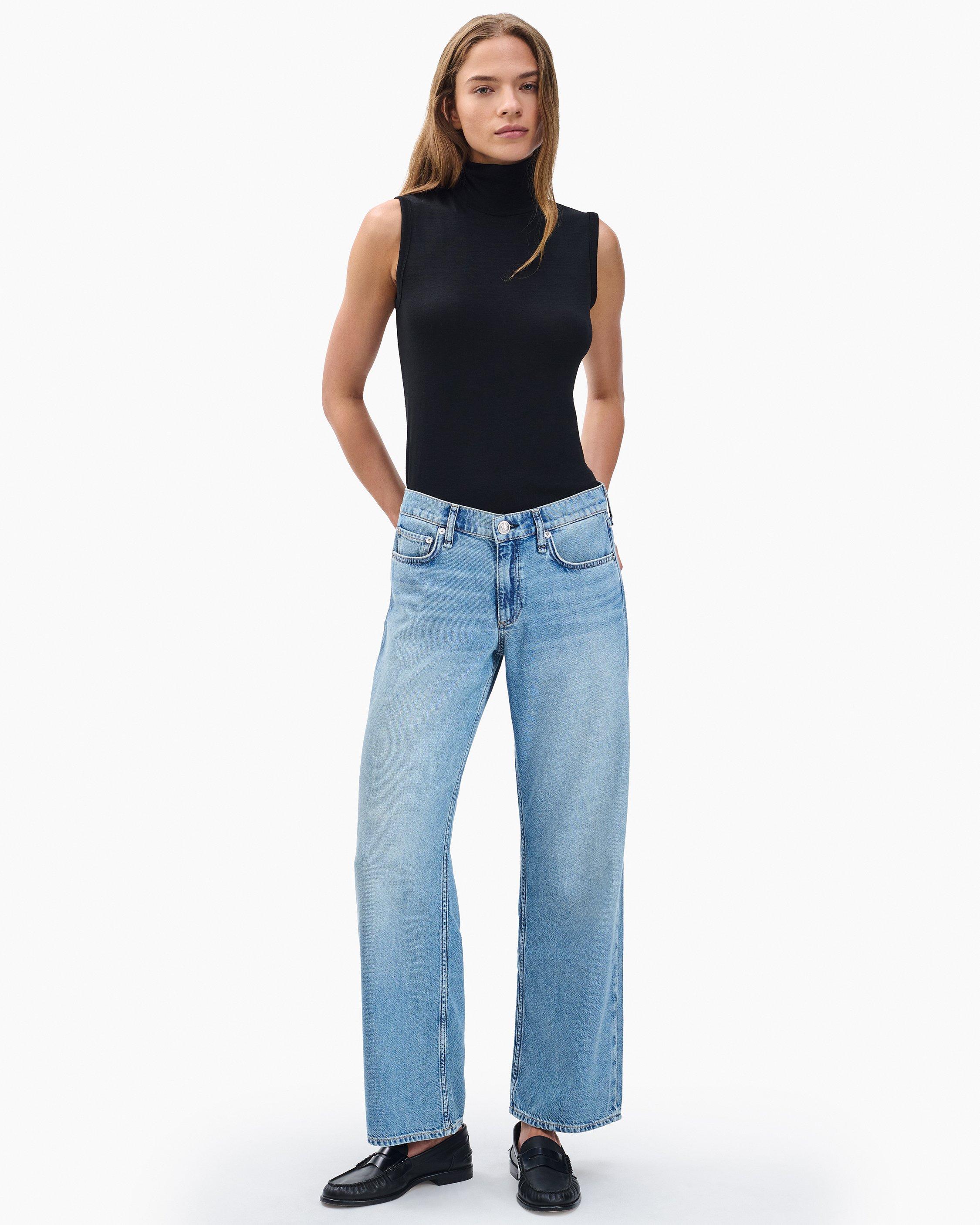 Saige Ankle Relaxed Straight Jeans image number 3