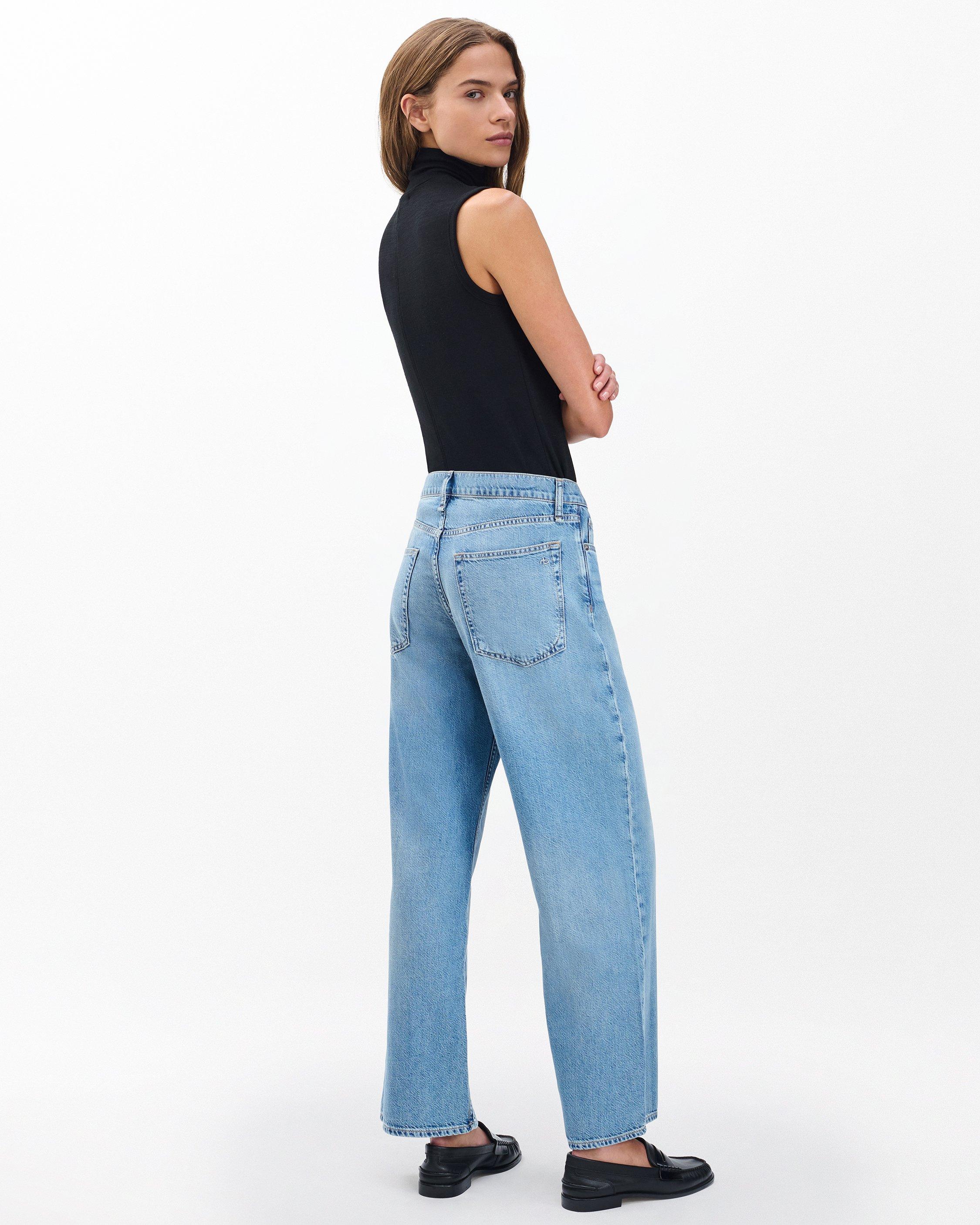 Saige Ankle Relaxed Straight Jeans image number 6