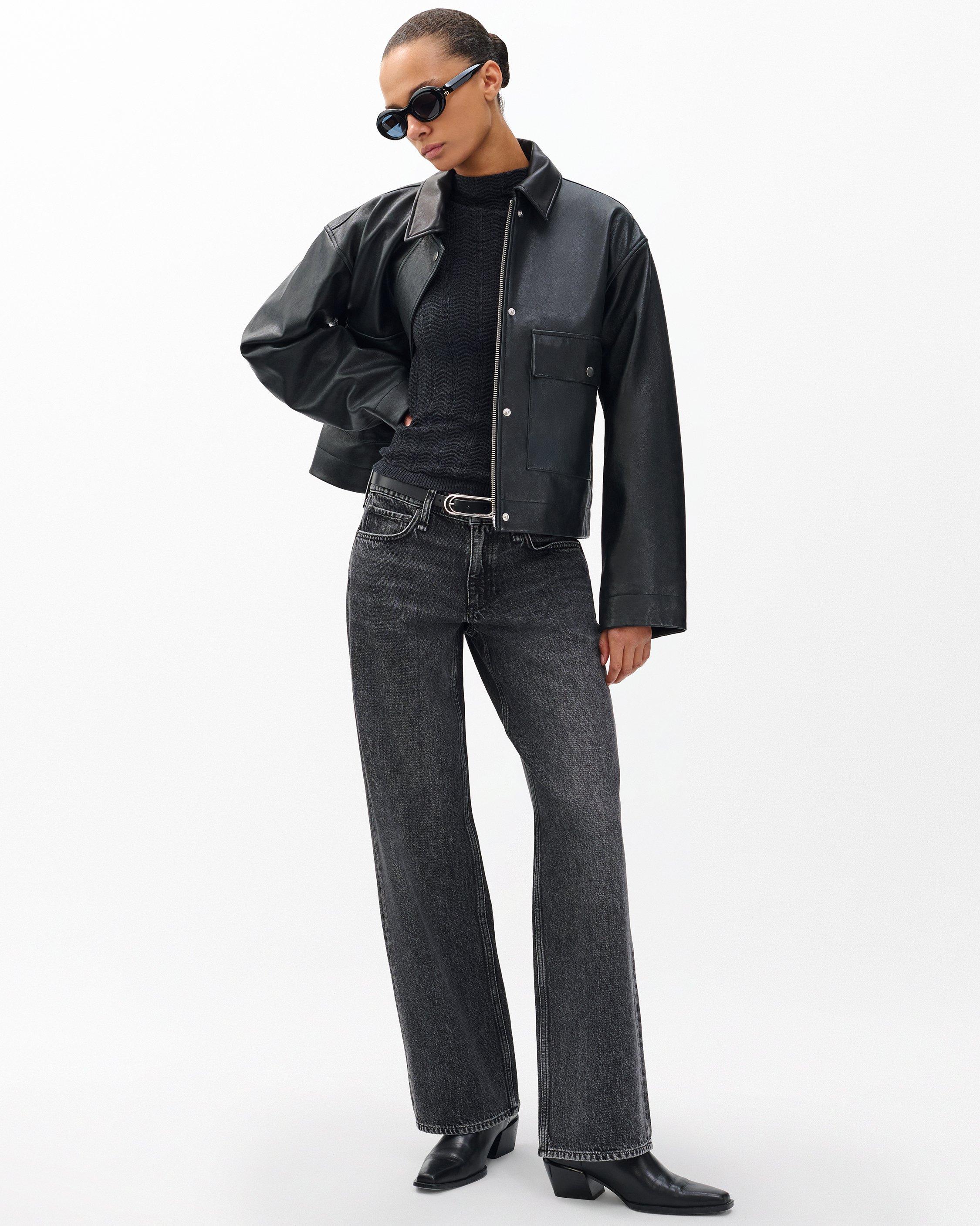 Saige Relaxed Straight Jeans image number 1