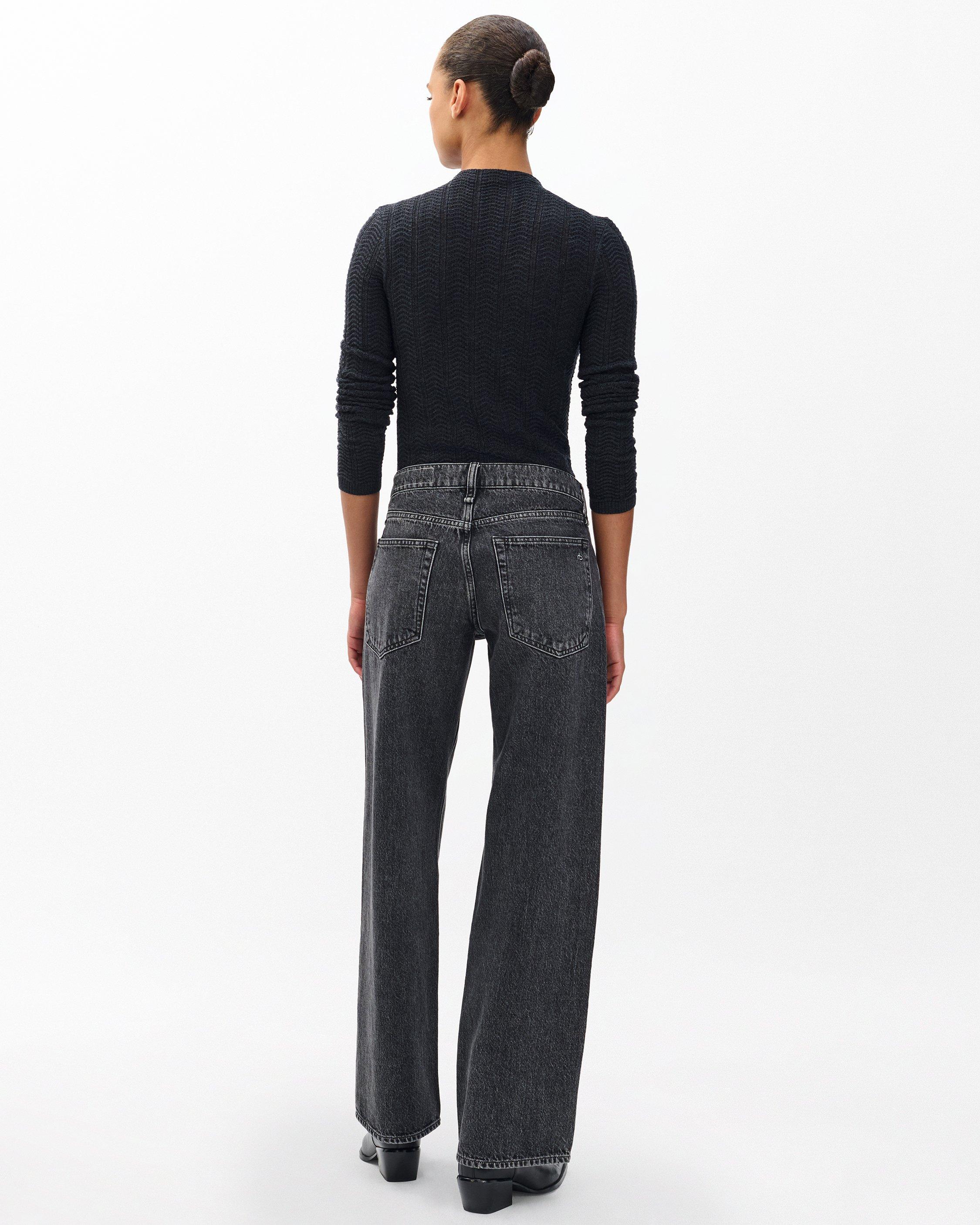 Saige Relaxed Straight Jeans image number 6