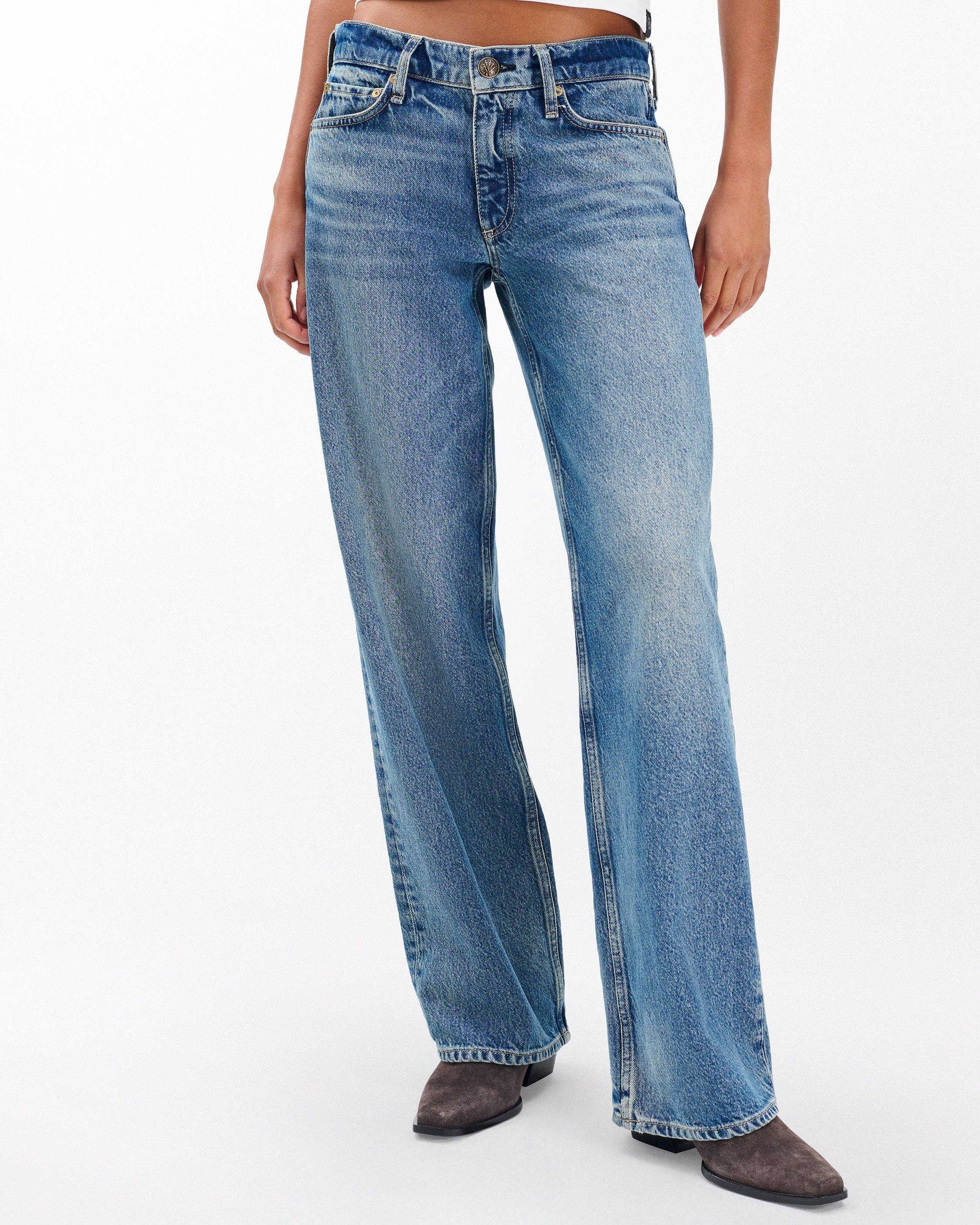 Saige Relaxed Straight Jeans image number 4