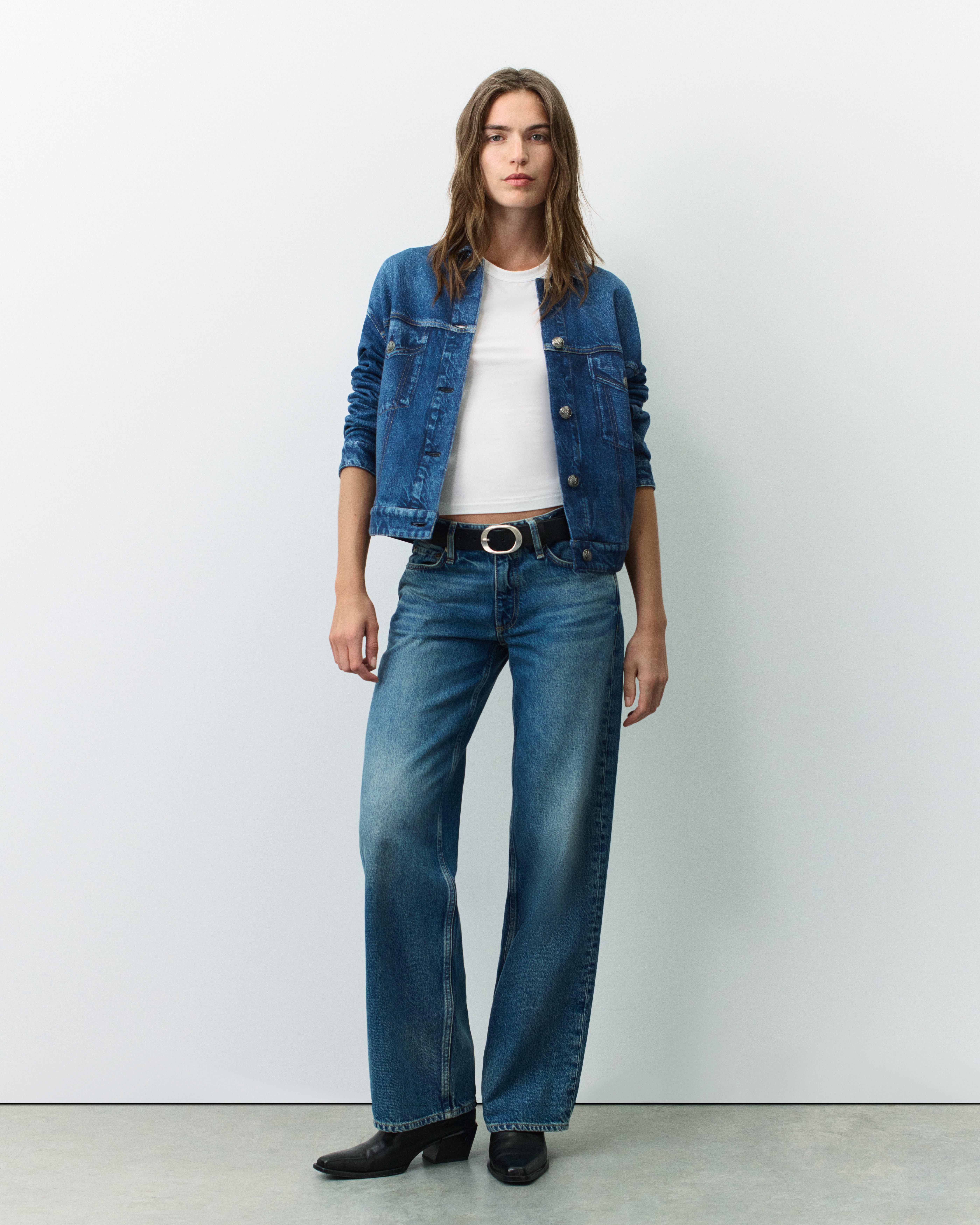 Saige Relaxed Straight Jeans image number 7