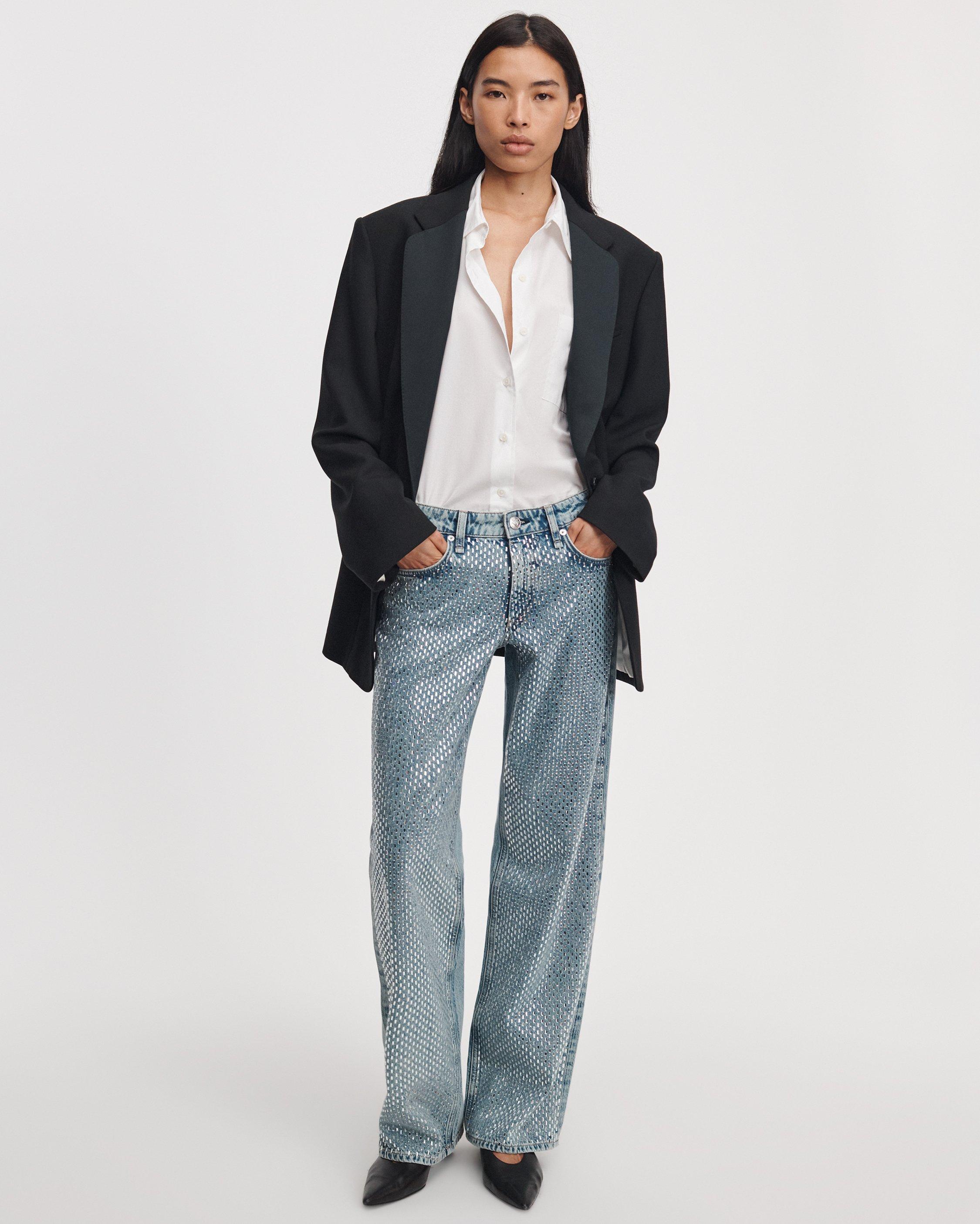 Cam Embellished Relaxed Straight Jean image number 1