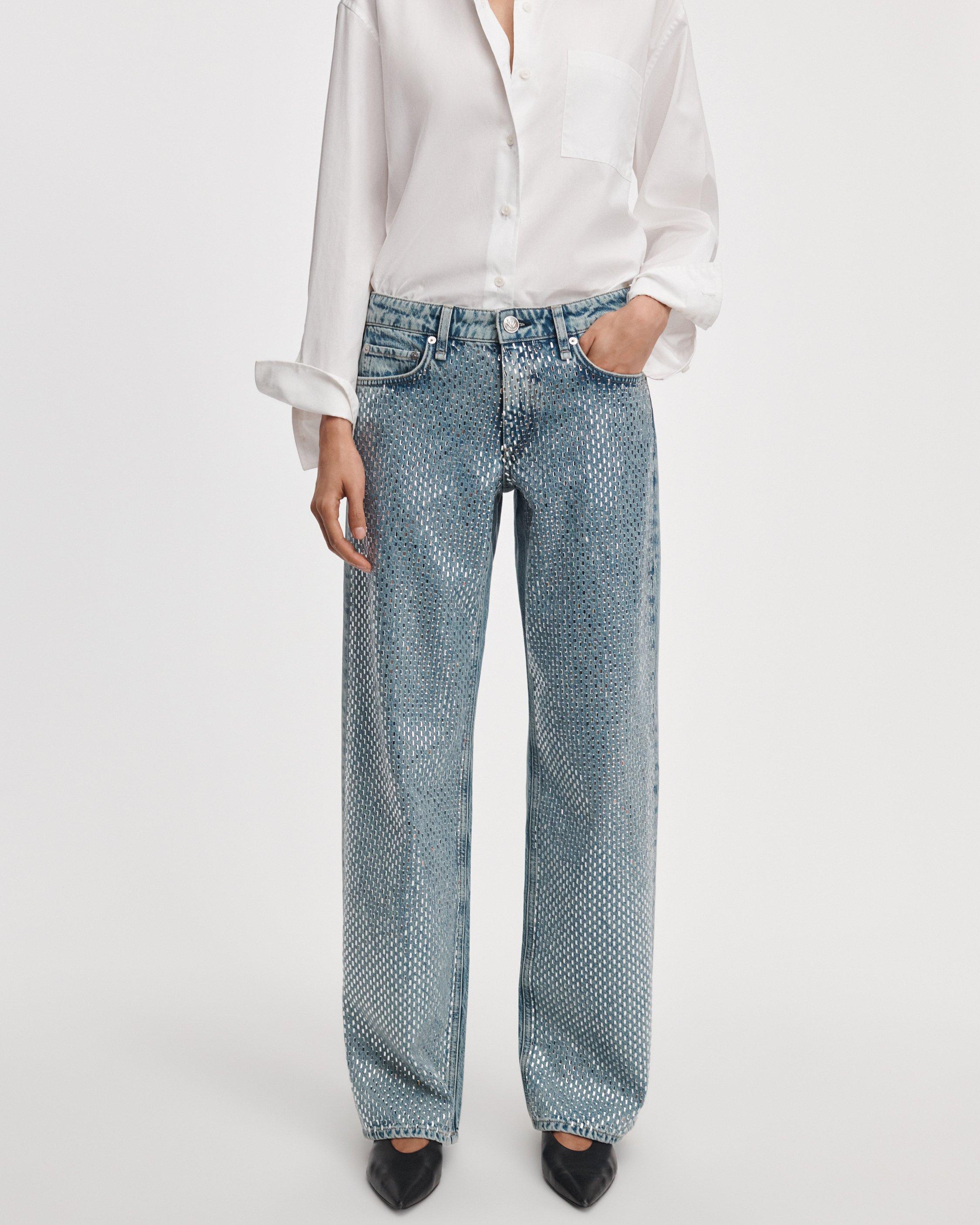 Cam Embellished Relaxed Straight Jean image number 3