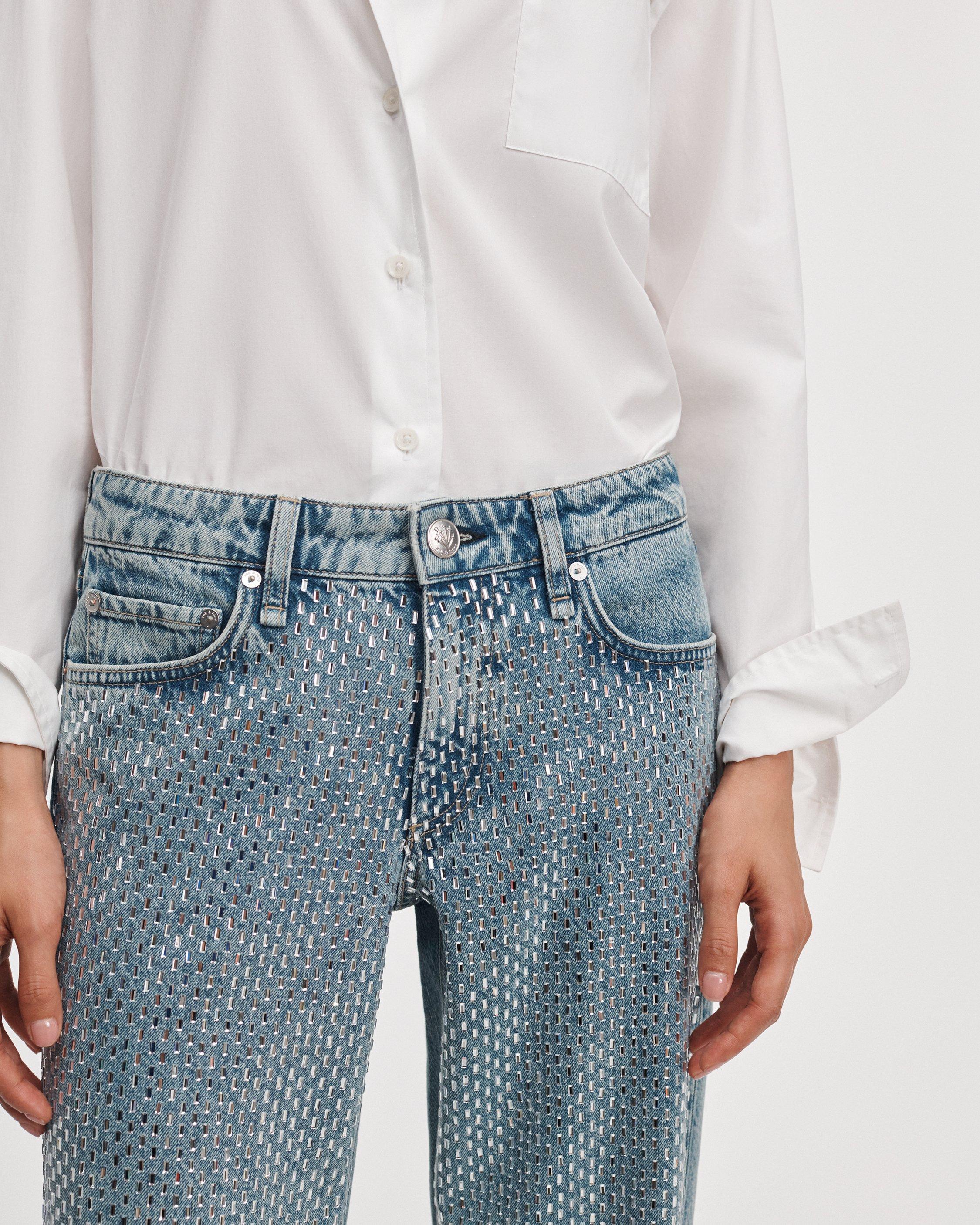 Cam Embellished Relaxed Straight Jean image number 4