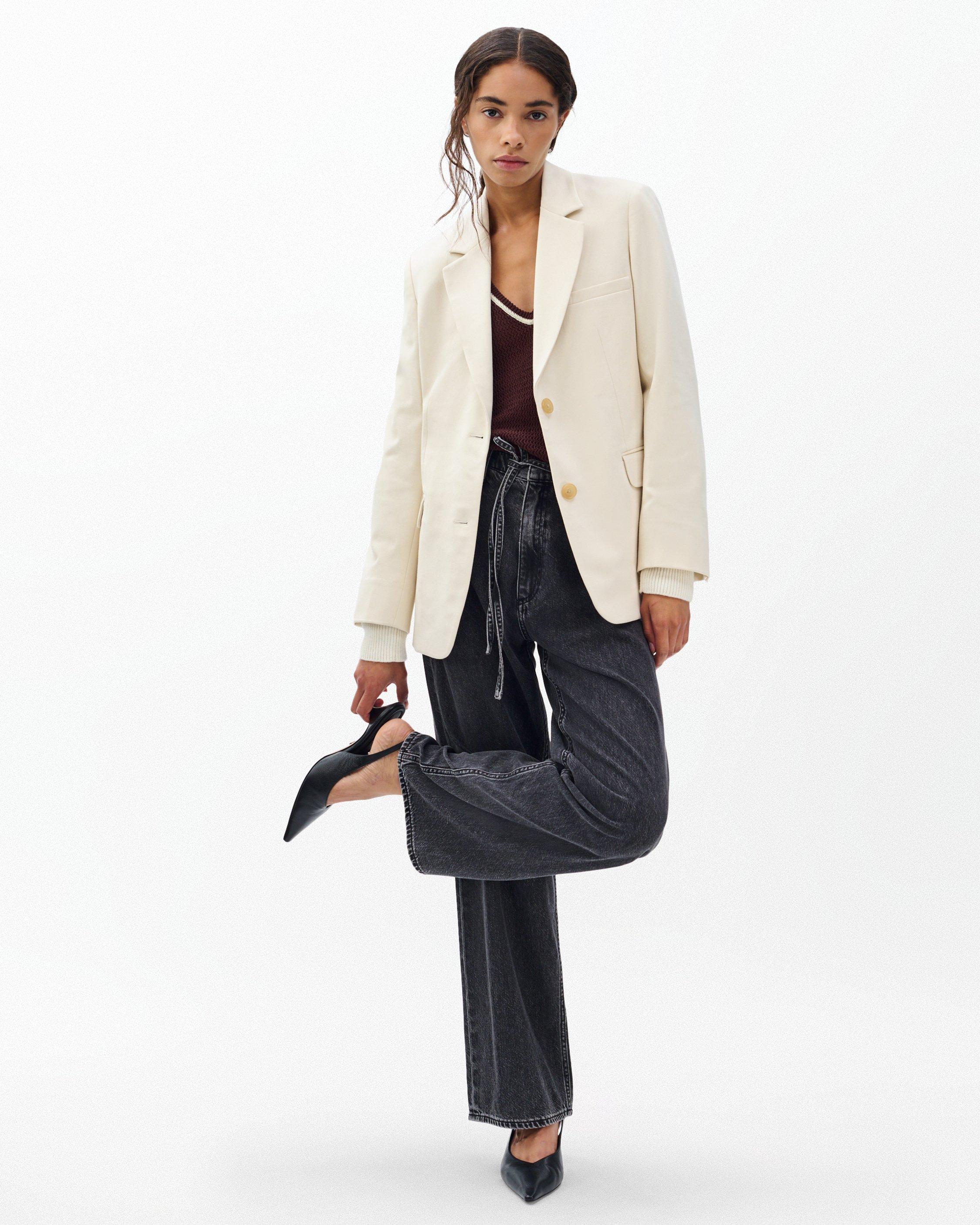 Phoebe Wide-Leg Drawstring Jeans image number 1