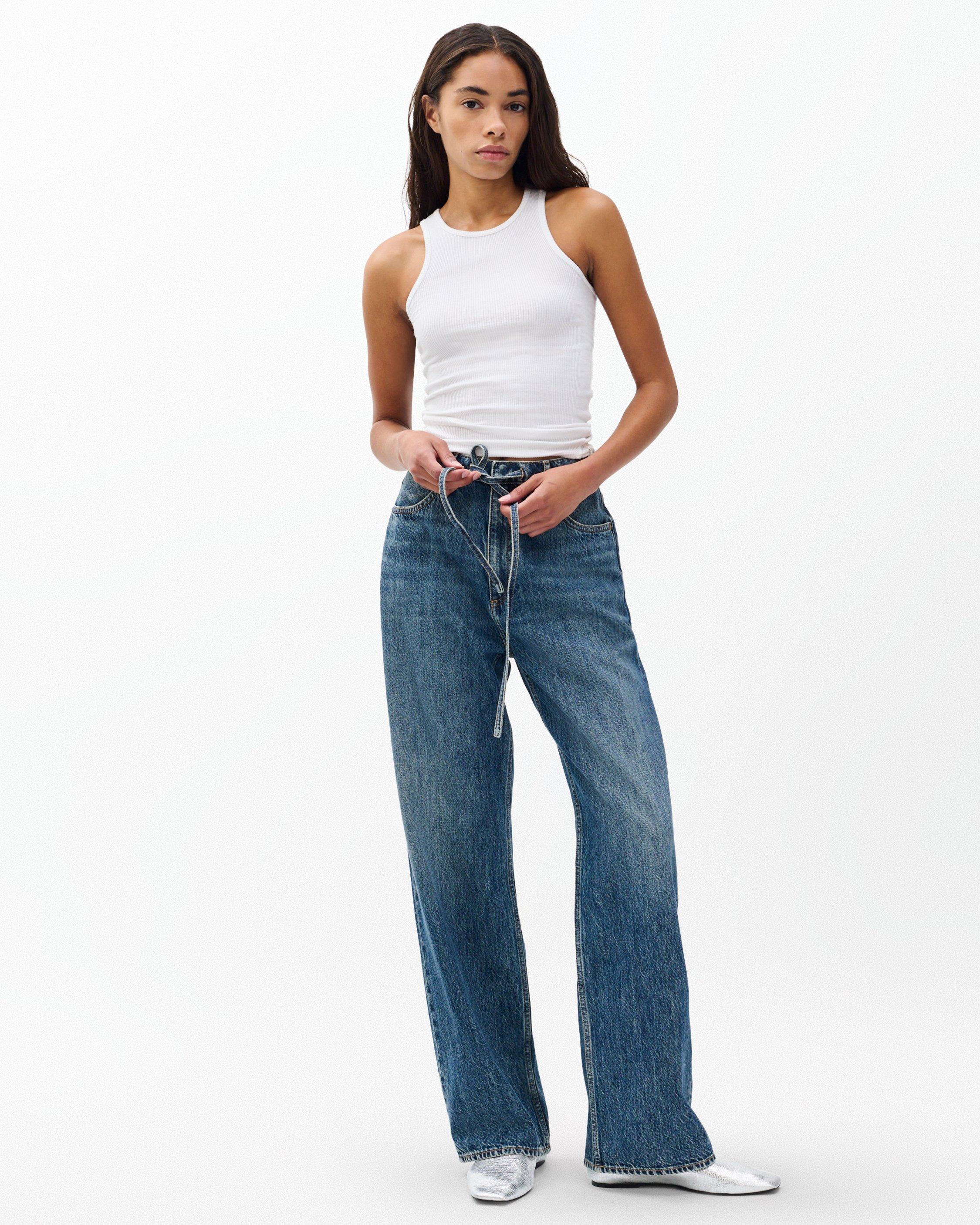Phoebe Drawstring Wide-Leg Jeans - image 3