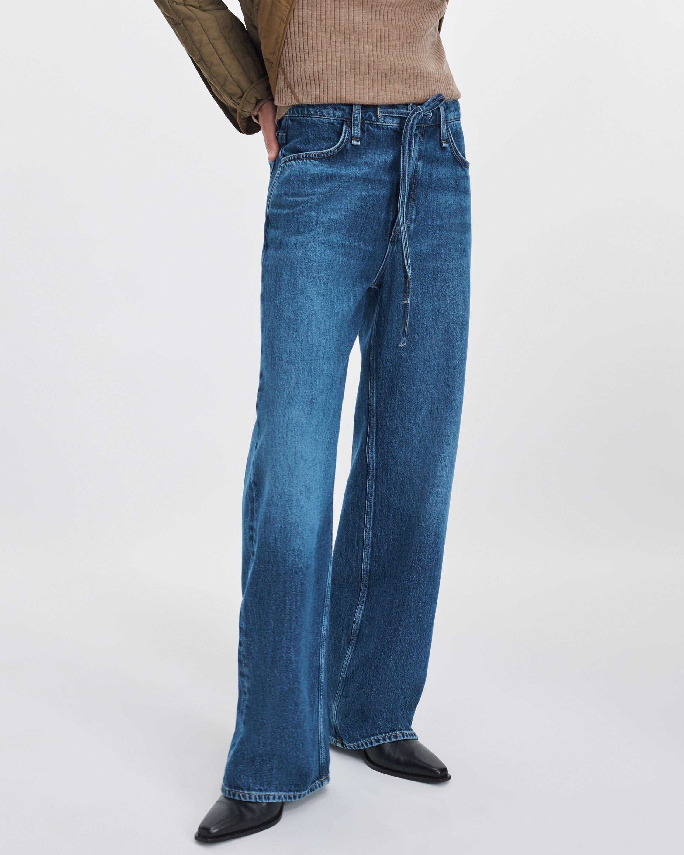 Phoebe Drawstring Wide-Leg Jean image number 3
