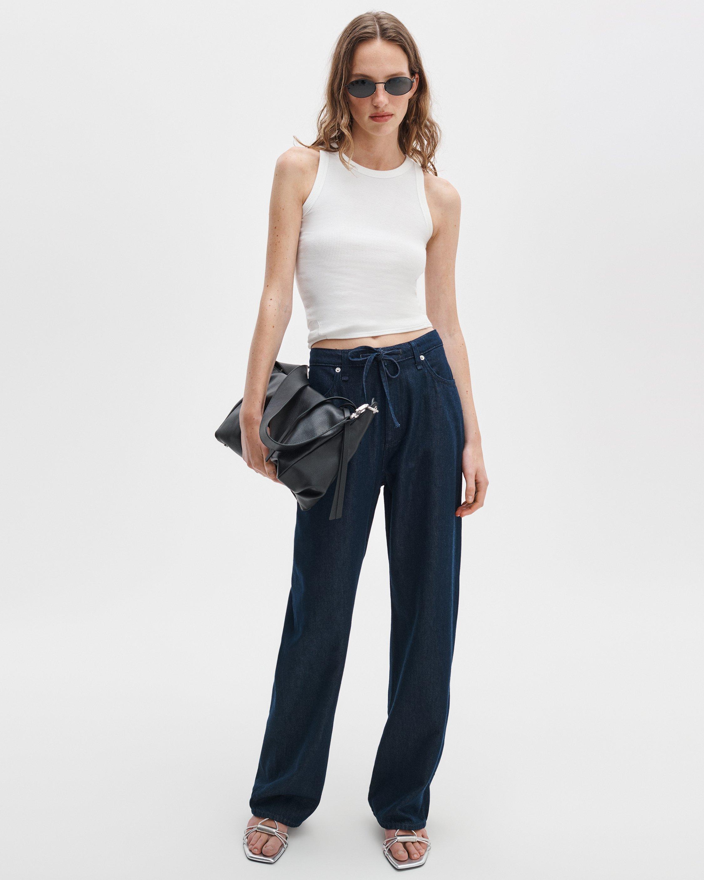 Phoebe Drawstring Wide-Leg Jean image number 1