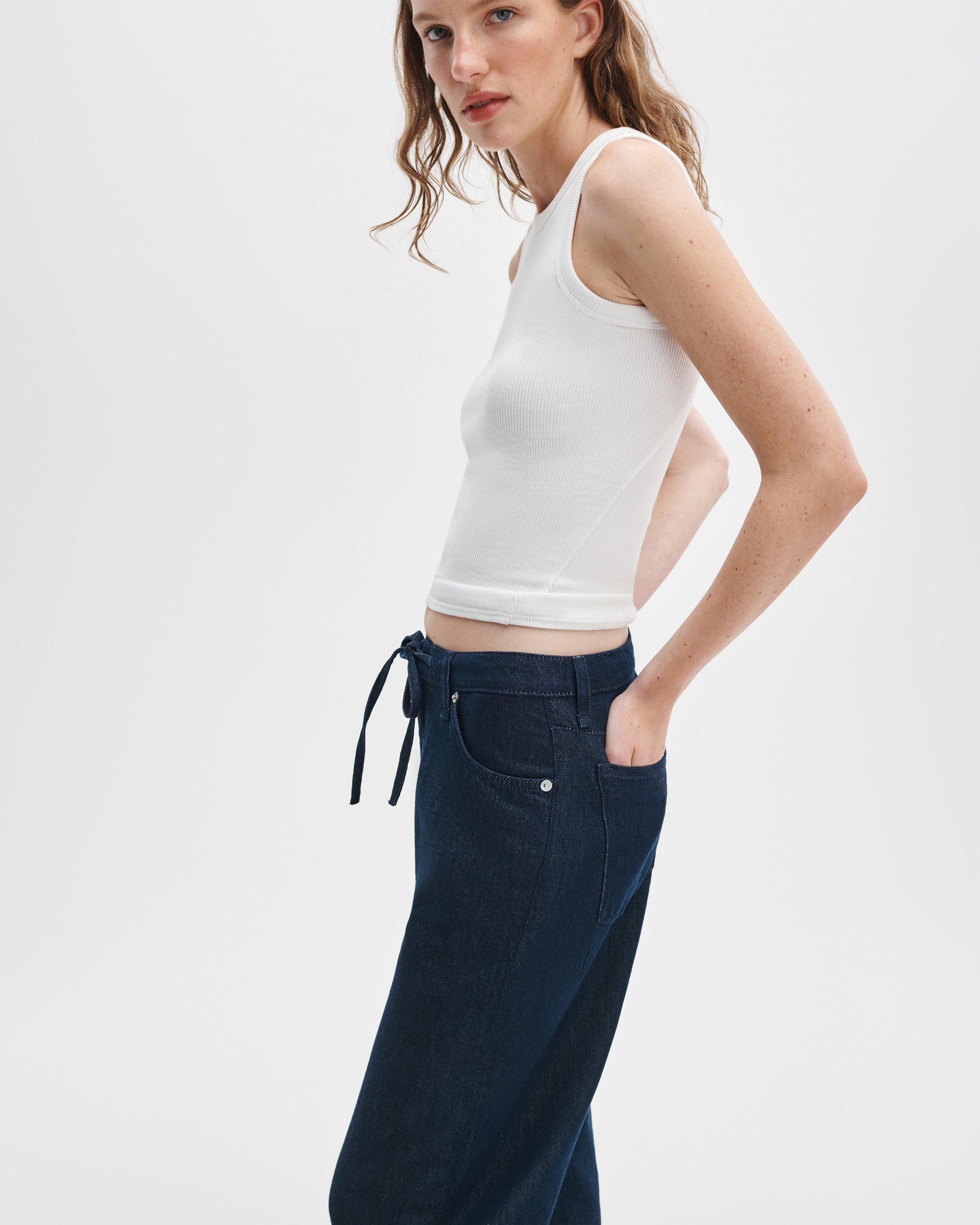 Phoebe Drawstring Wide-Leg Jean image number 4
