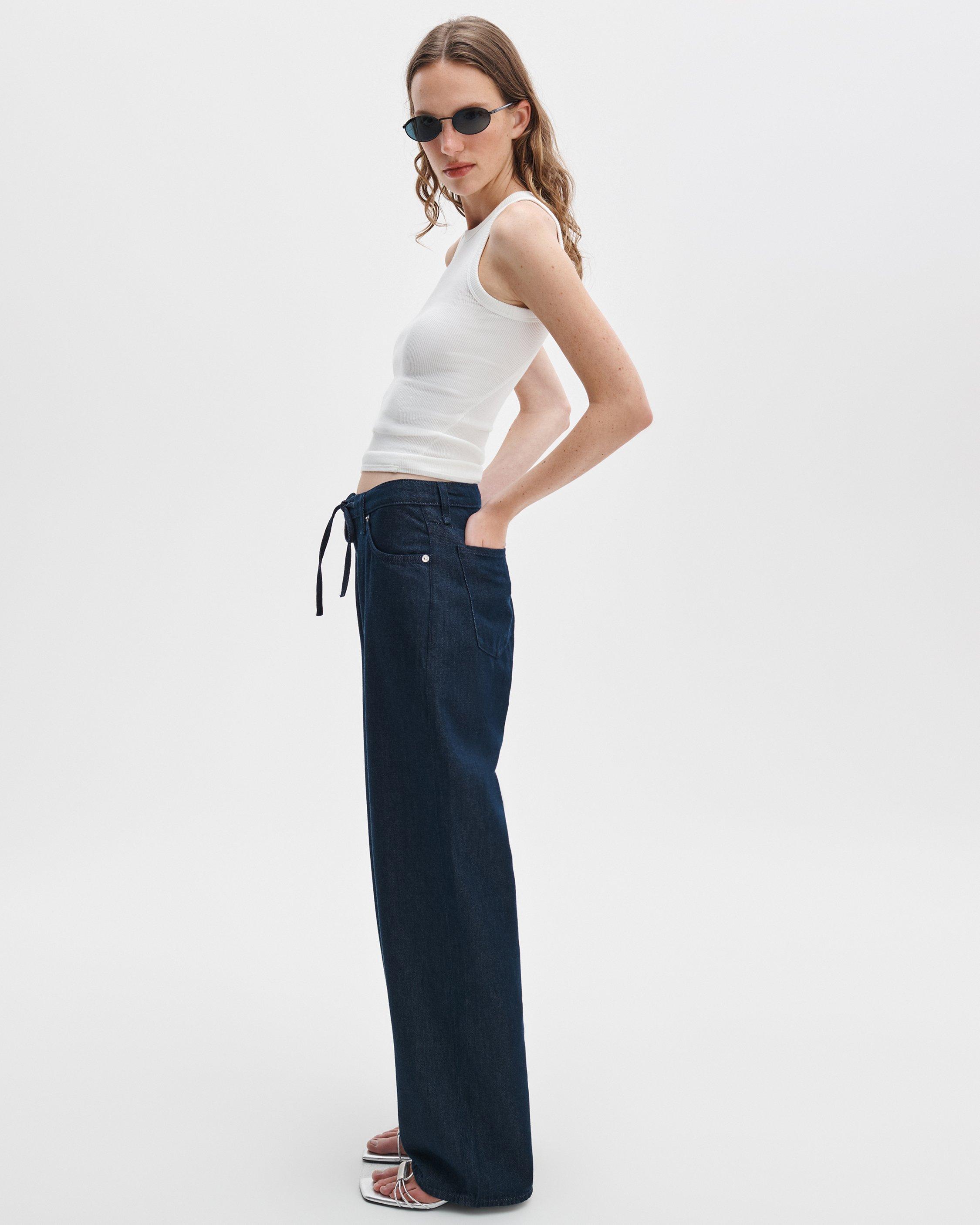 Phoebe Drawstring Wide-Leg Jean image number 6