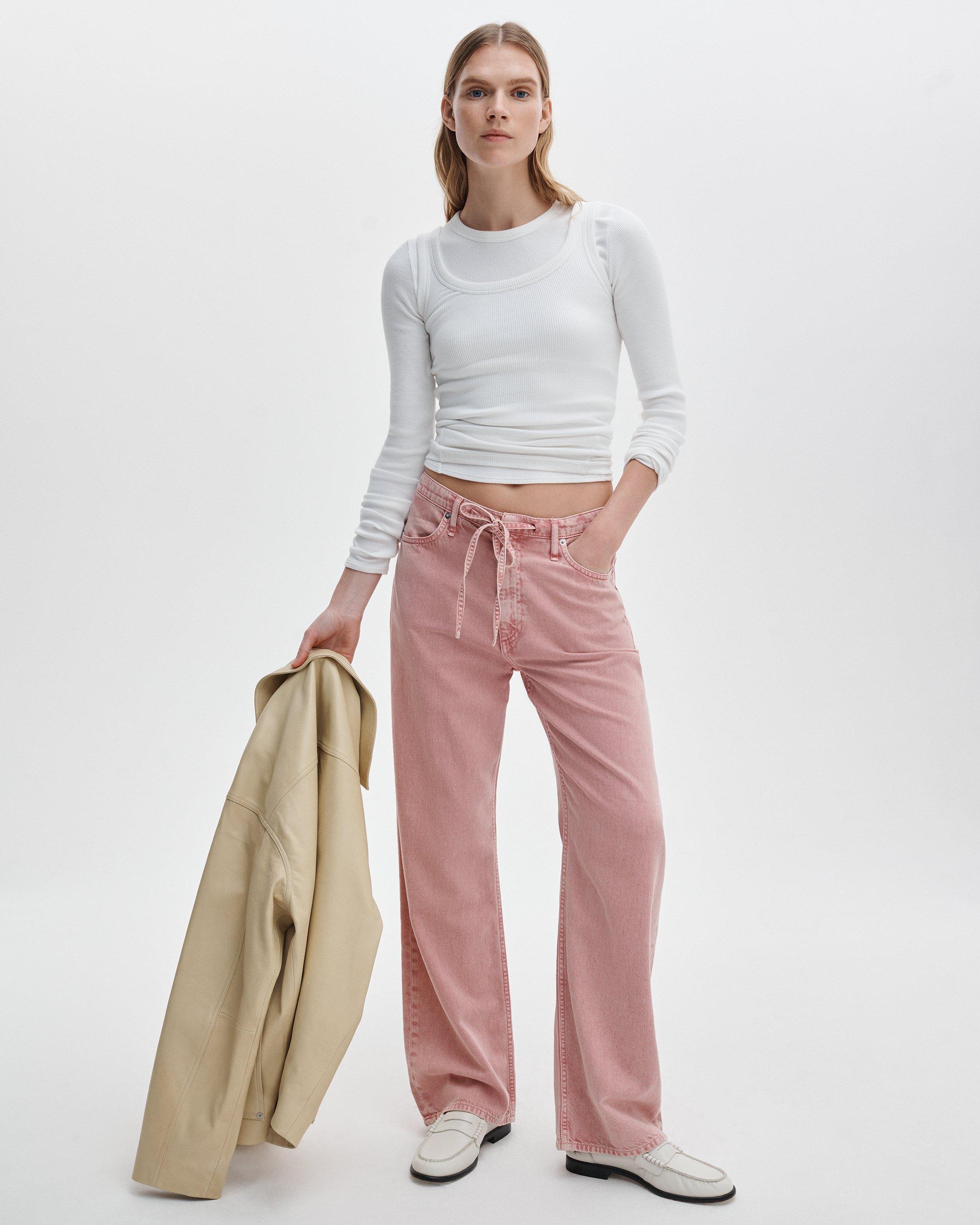 Phoebe Drawstring Wide-Leg Jean image number 1