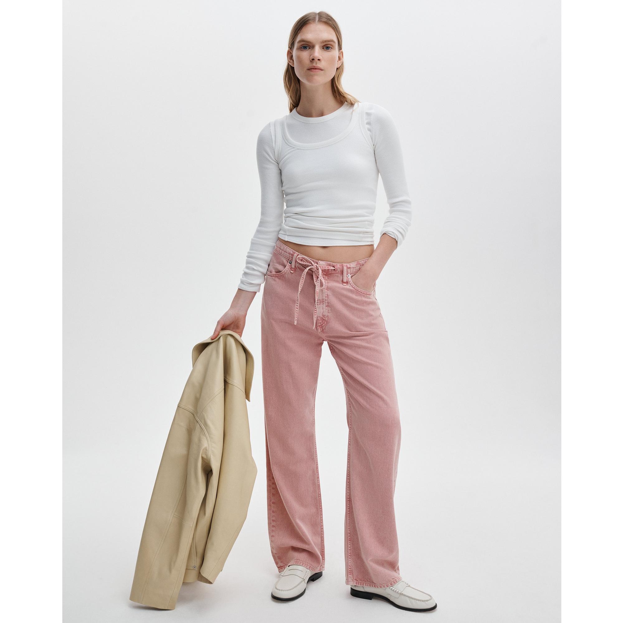 Phoebe Drawstring Wide-Leg Jeans