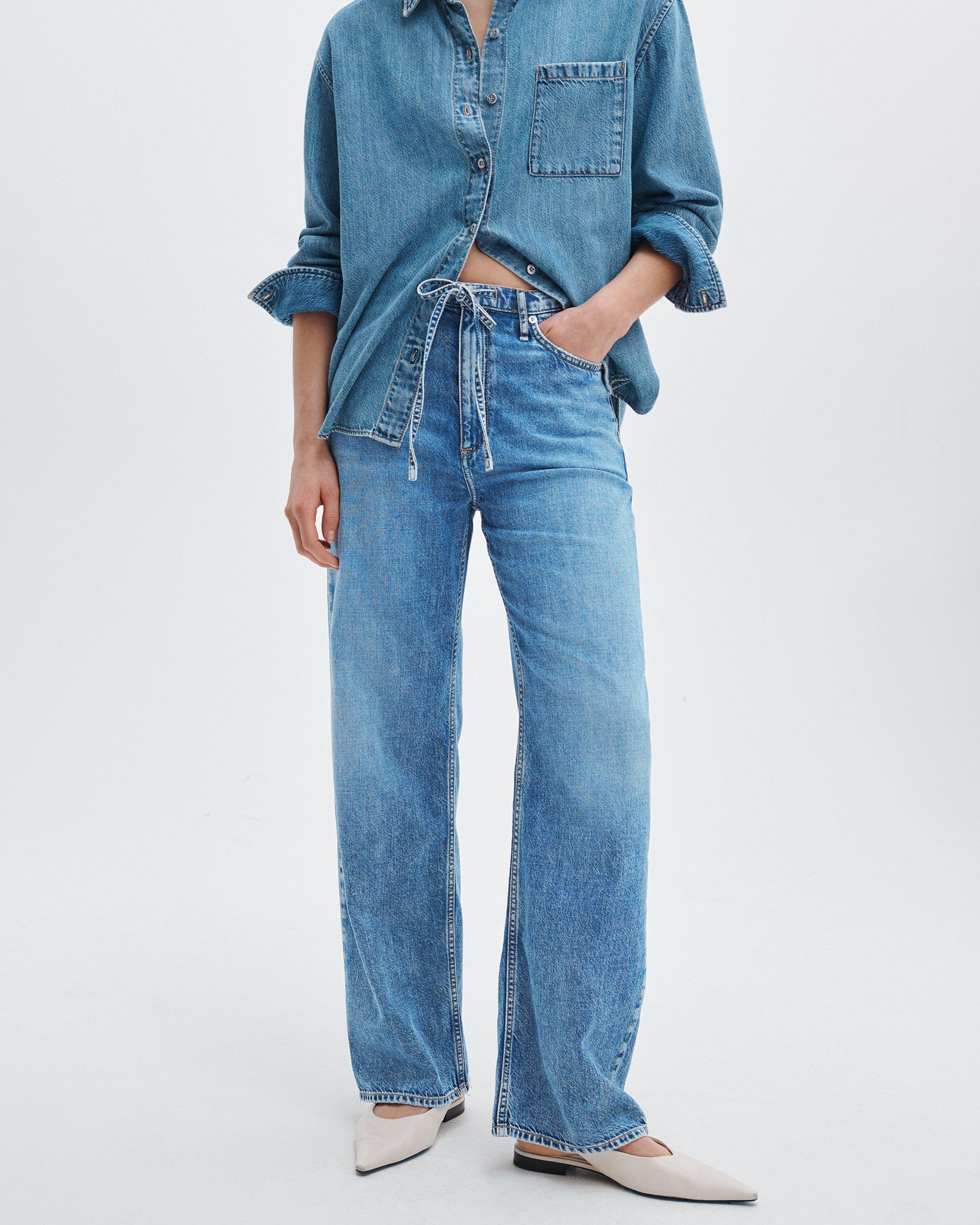 Phoebe Drawstring Wide-Leg Jeans - image 3