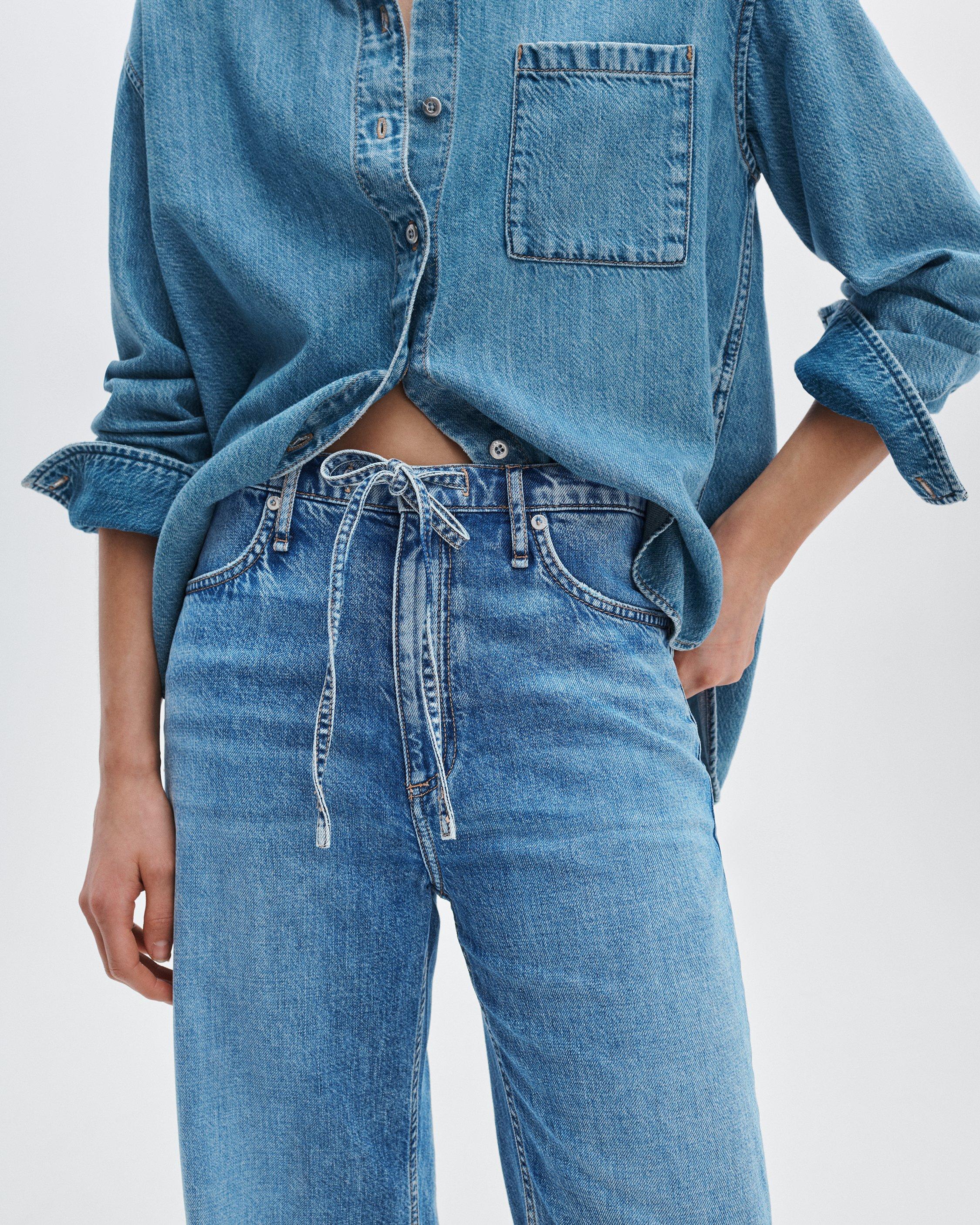 Phoebe Drawstring Wide-Leg Jeans - image 4