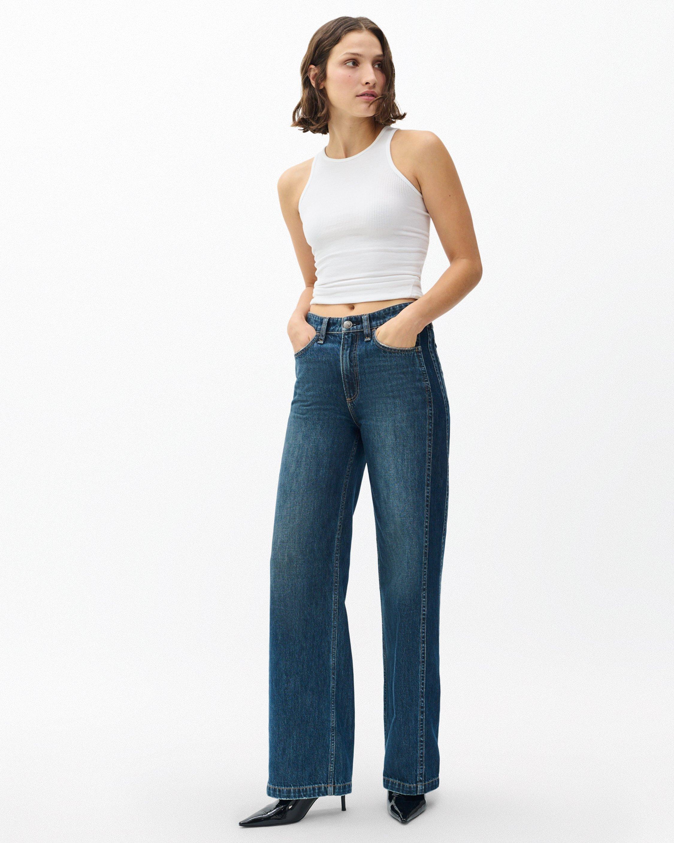 Logan Spliced Wide-Leg Jeans - image 3