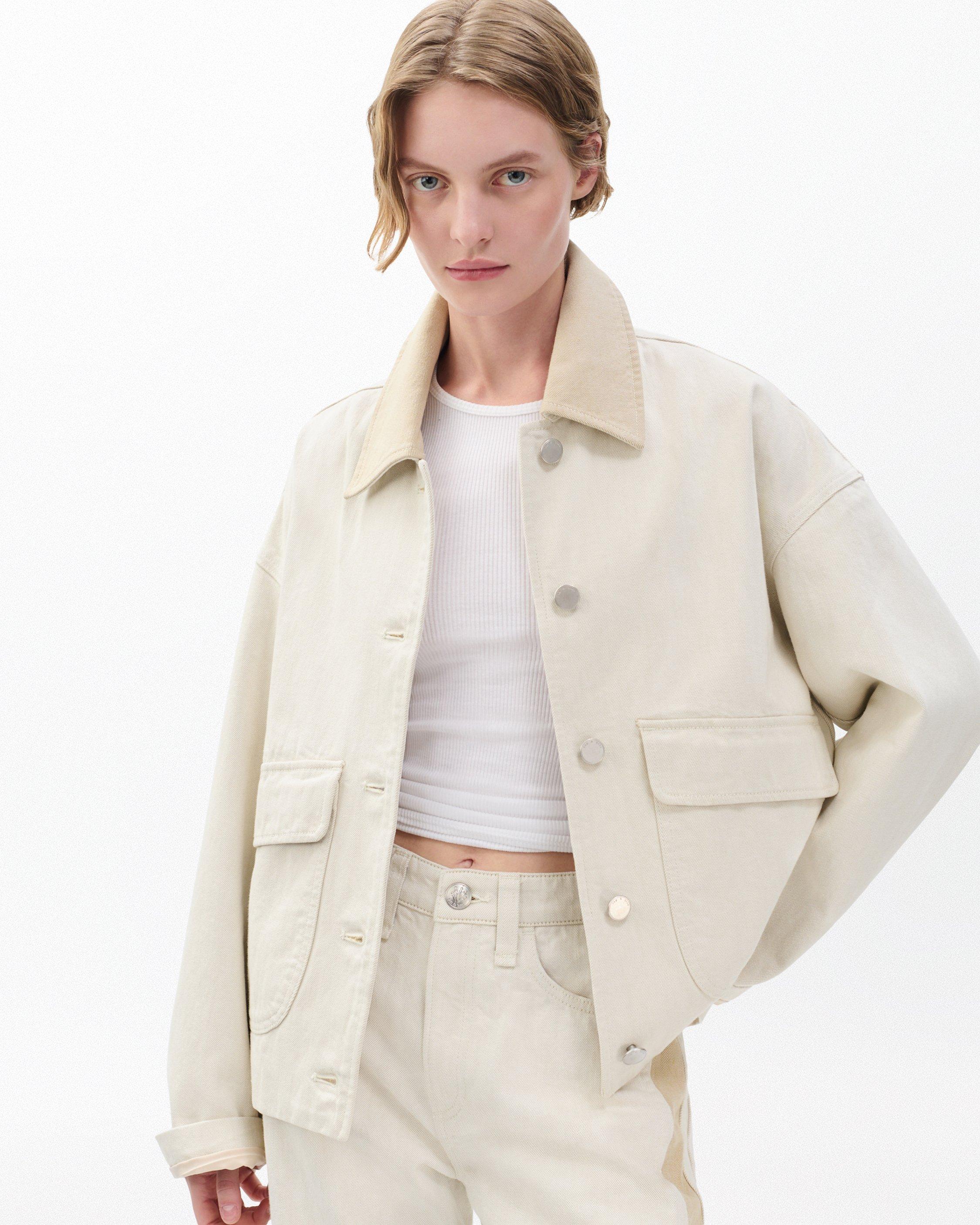 Natalia Denim Jacket - Two Tone Stone | rag & bone