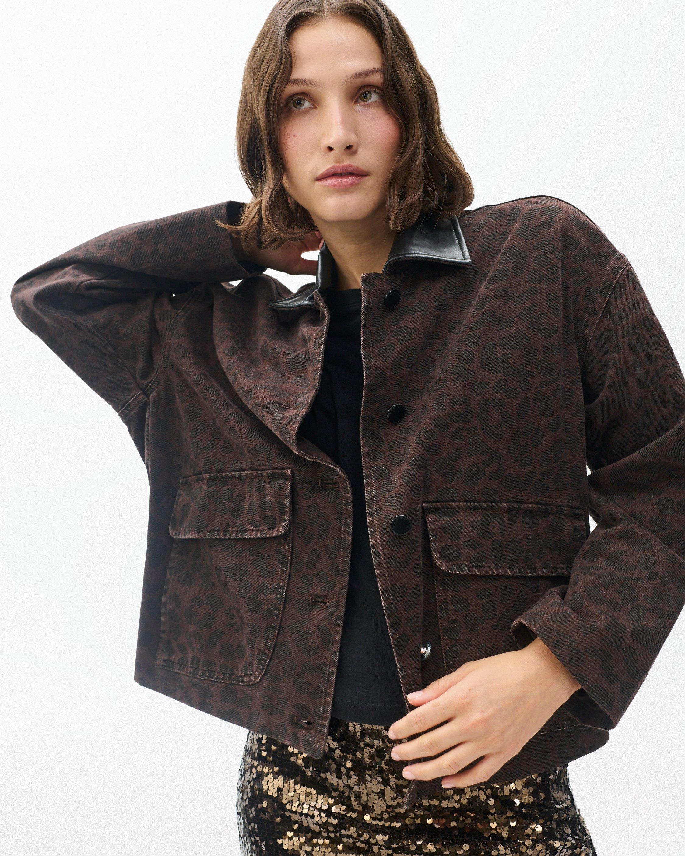 Natalia Denim Jacket - Espresso Leopard | rag & bone