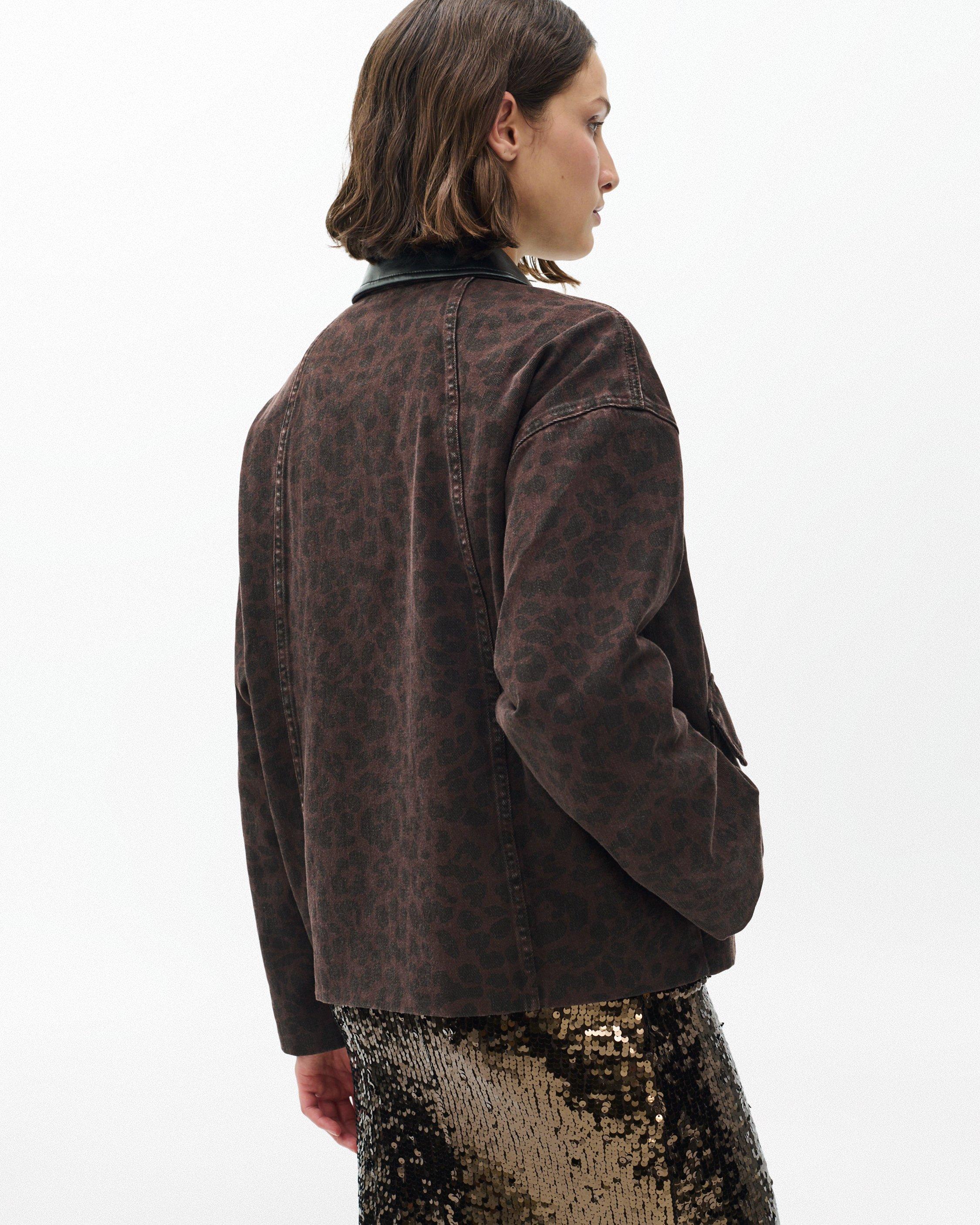 Natalia Denim Jacket - Espresso Leopard | rag & bone