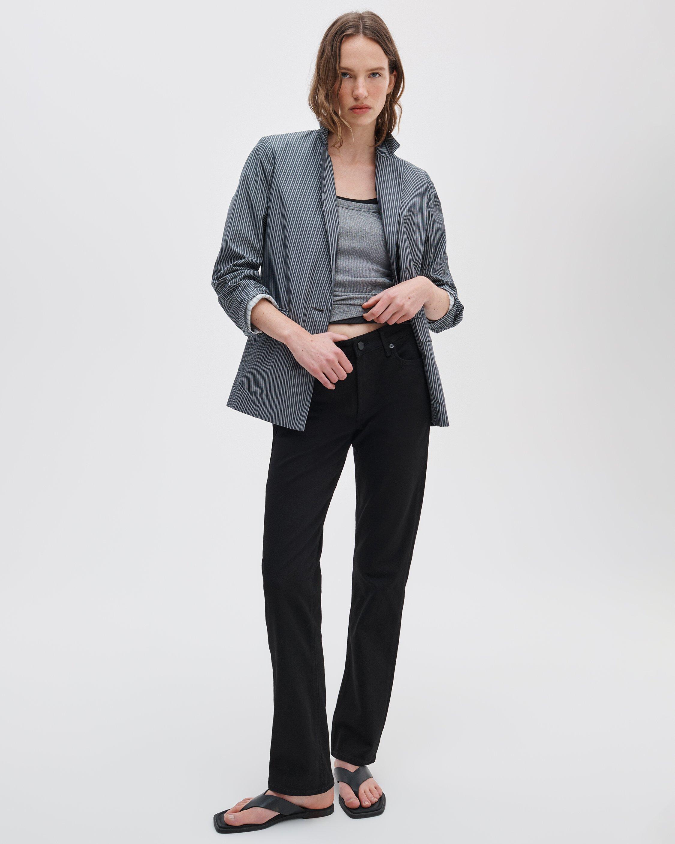 m&s women's cigarette jeans rag & bone Sutton Cigarette Jean Vintage Stretch in Black Jeans