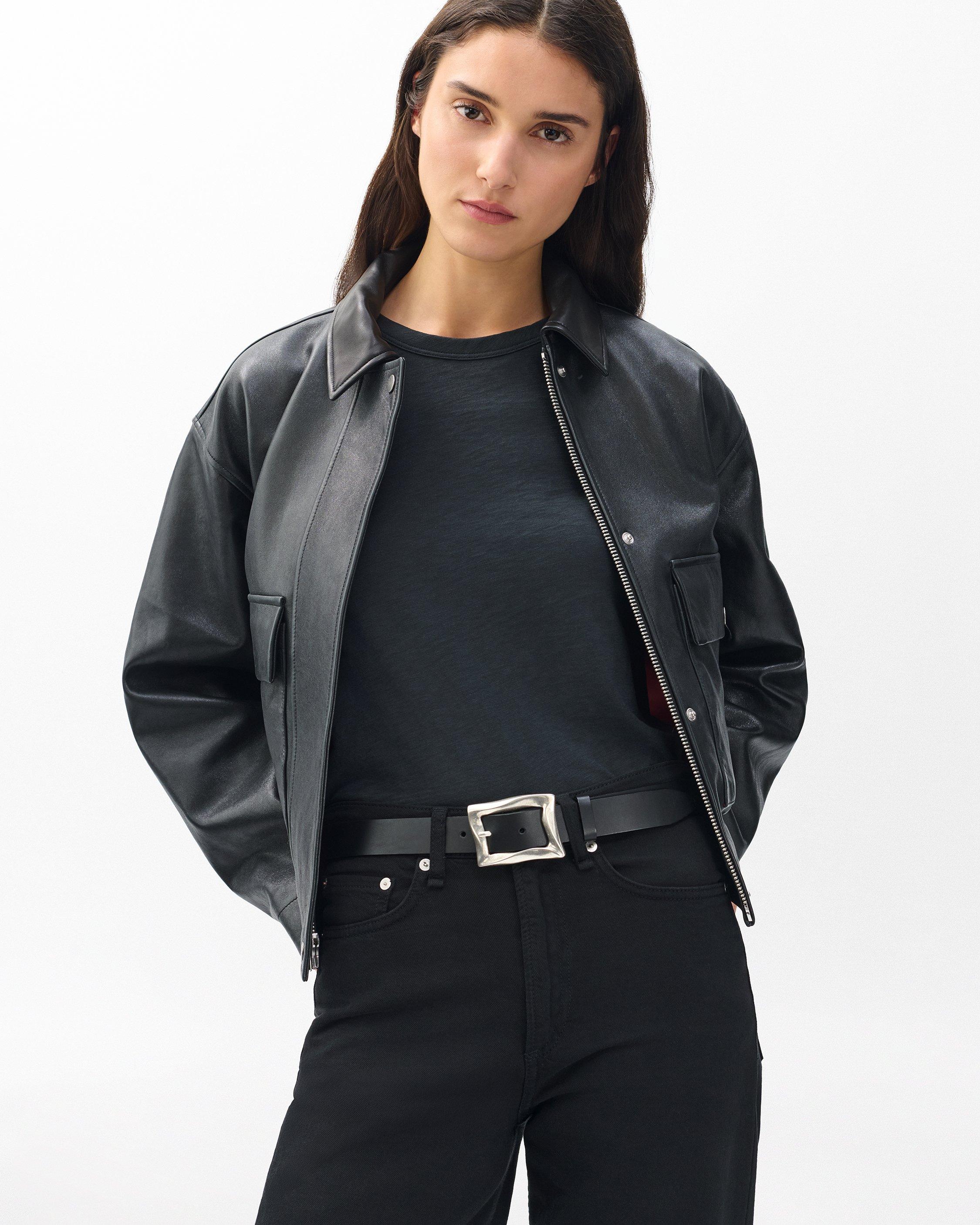 Waverly Leather Belt - Black | rag & bone