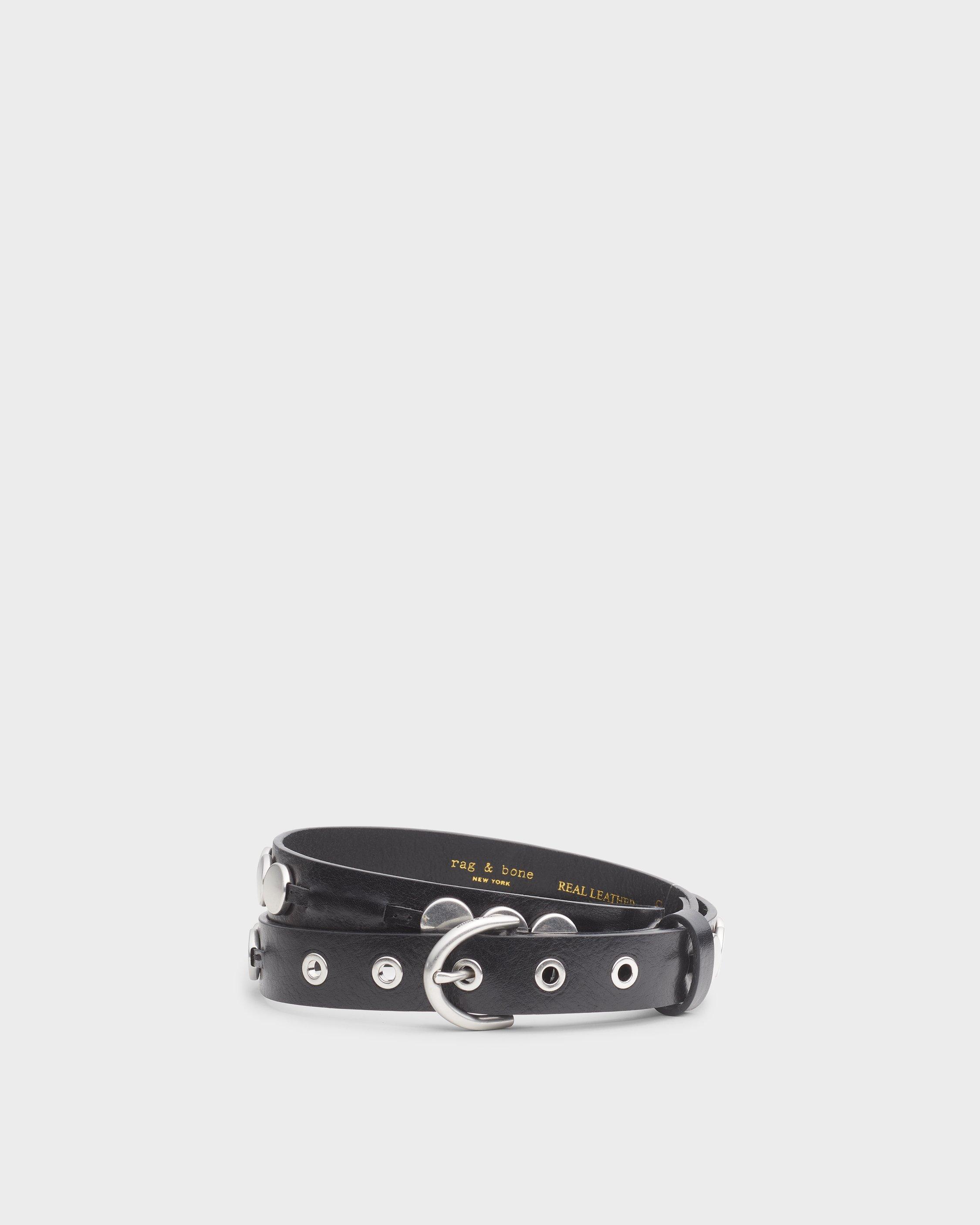 Luna Beaded Italian Leather Belt image number 1