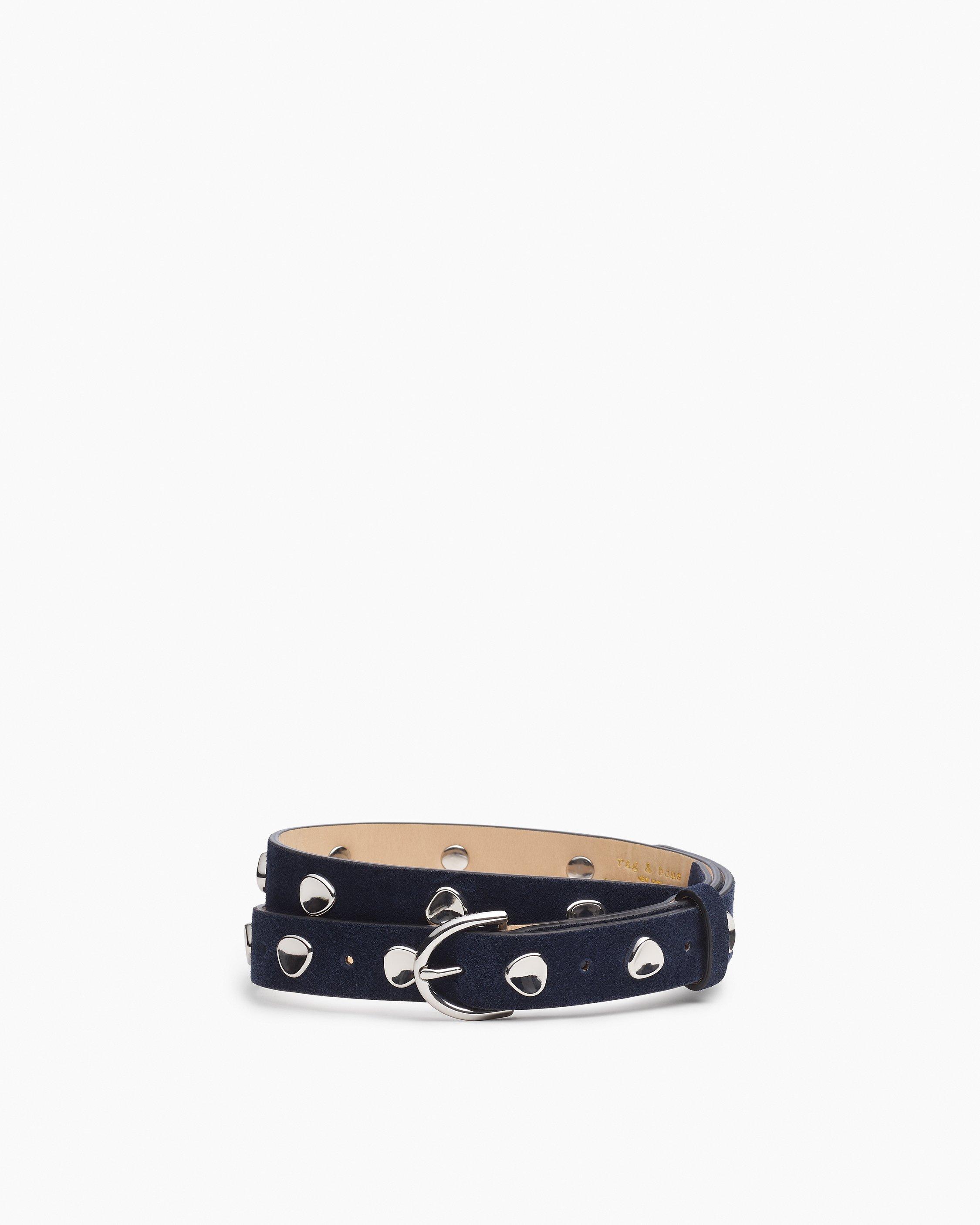 Brynn Studded Italian Suede Belt image number 1