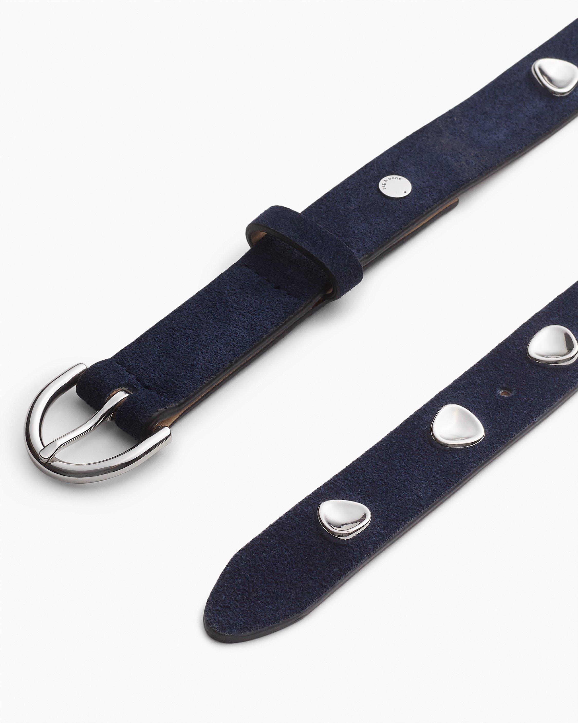 Brynn Studded Italian Suede Belt image number 3