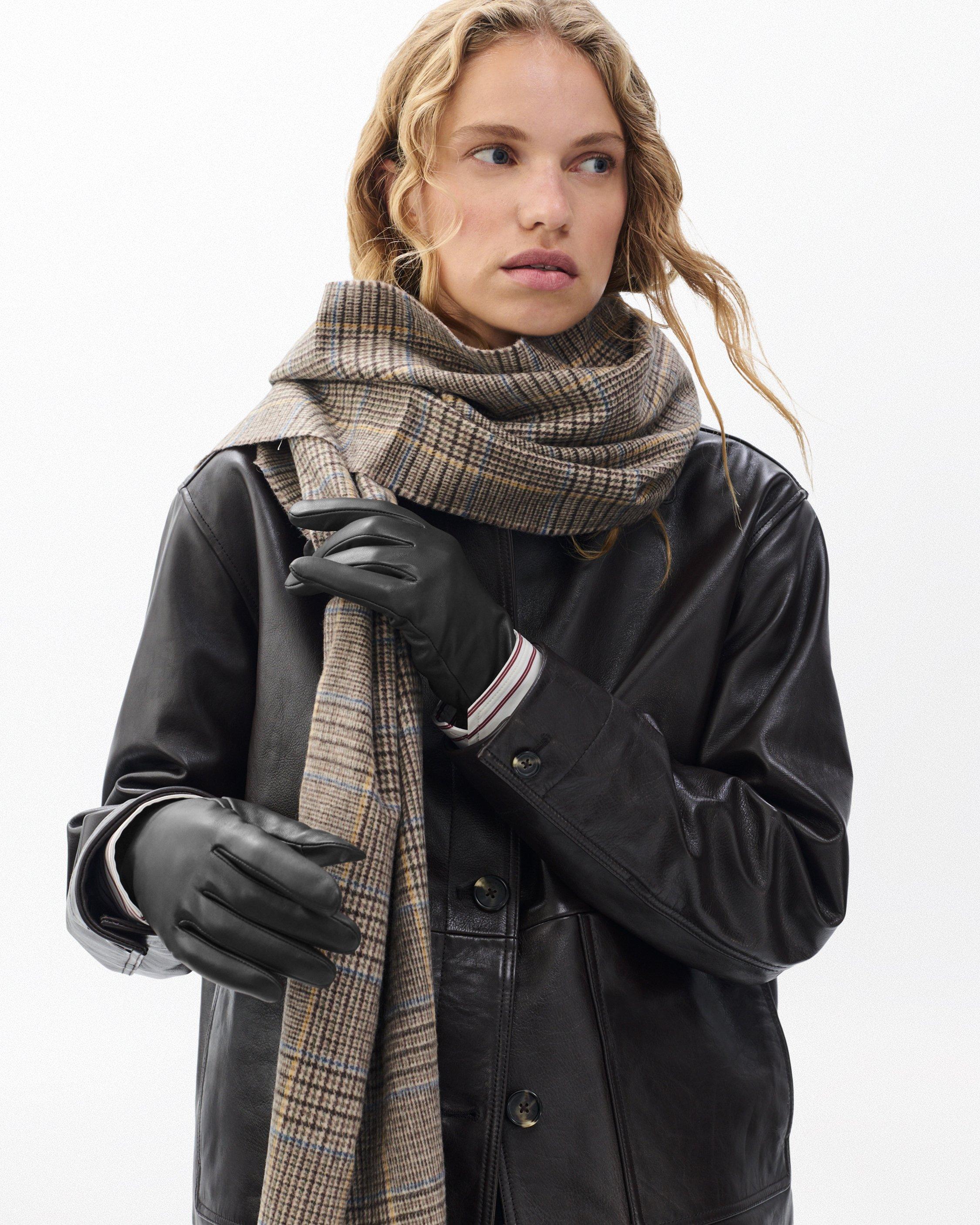 rag &bone メンズレザー手袋 Joni Cashmere-Lined Leather Gloves - Black | rag & bone