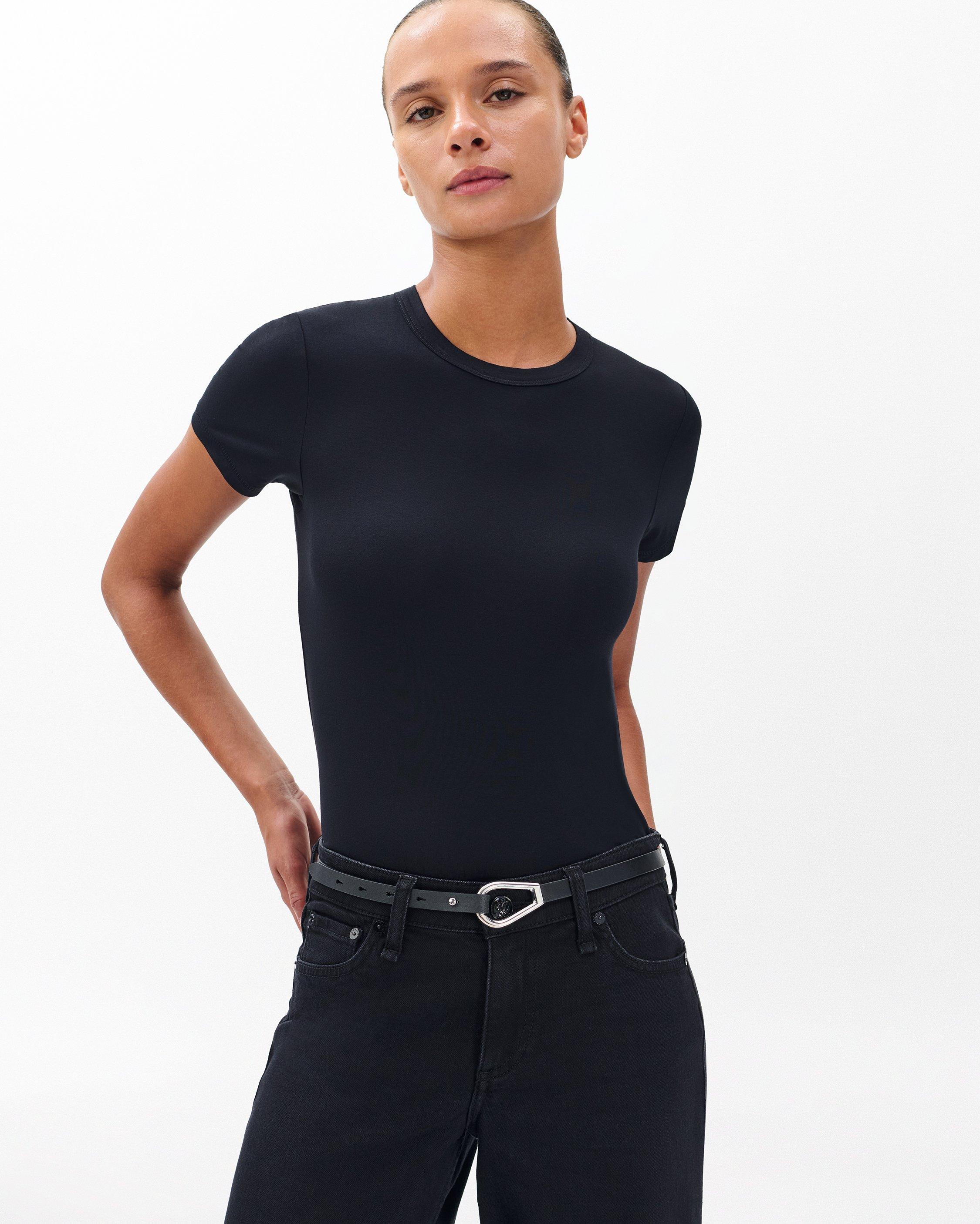 Elise Leather Waist Belt - Black | rag & bone display picture 2