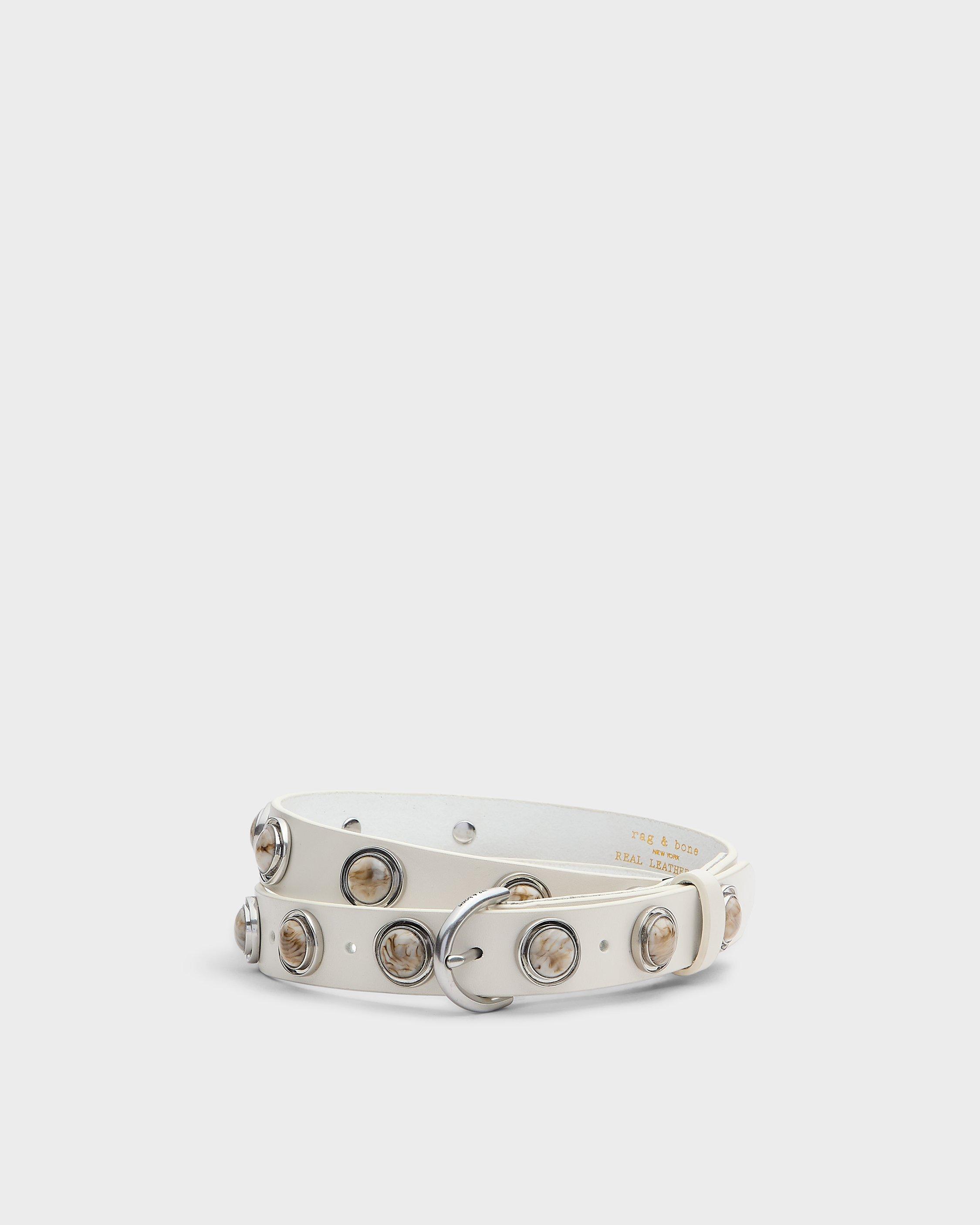 Celia Studded Italian Leather Belt image number 1