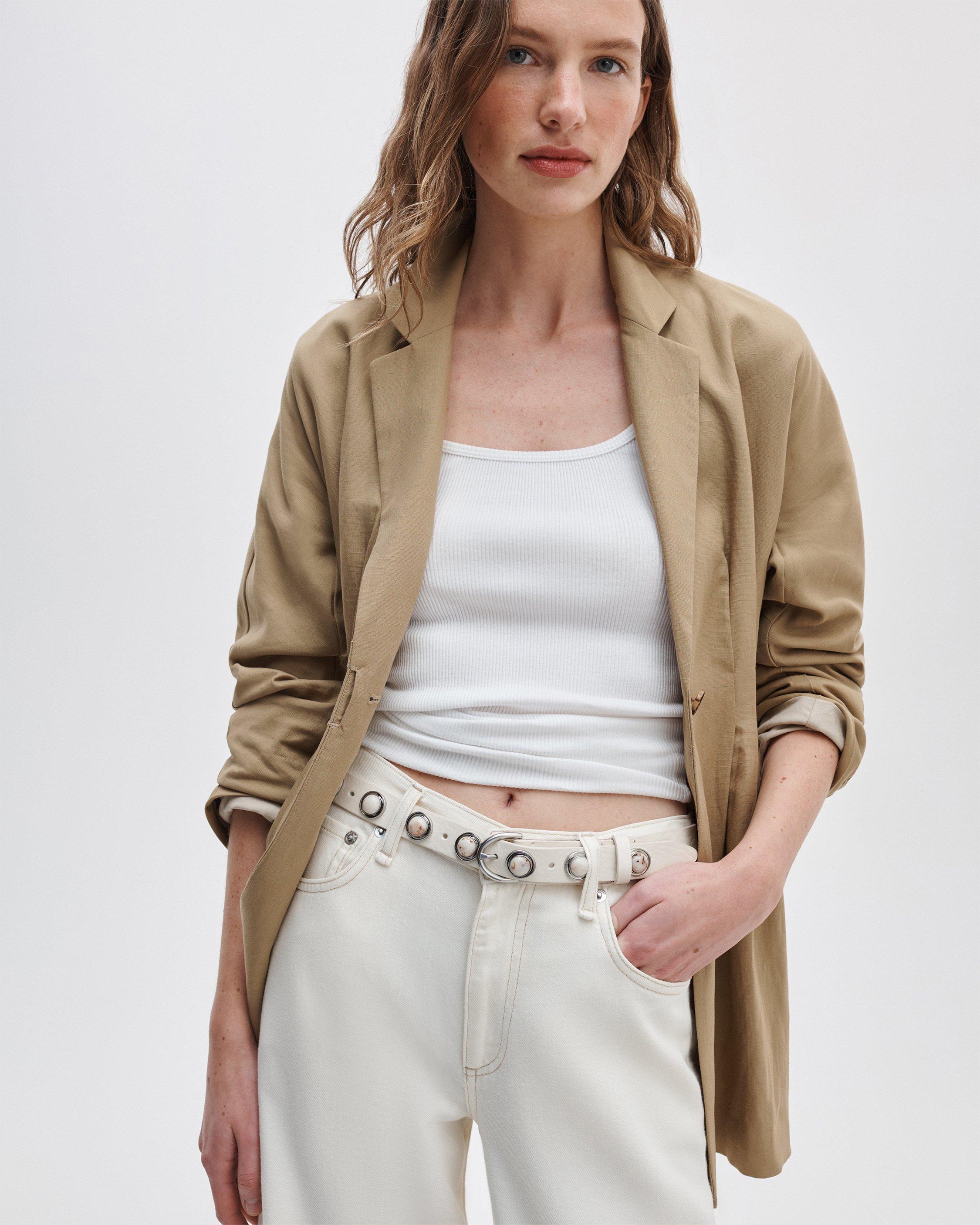 Celia Studded Italian Leather Belt image number 2