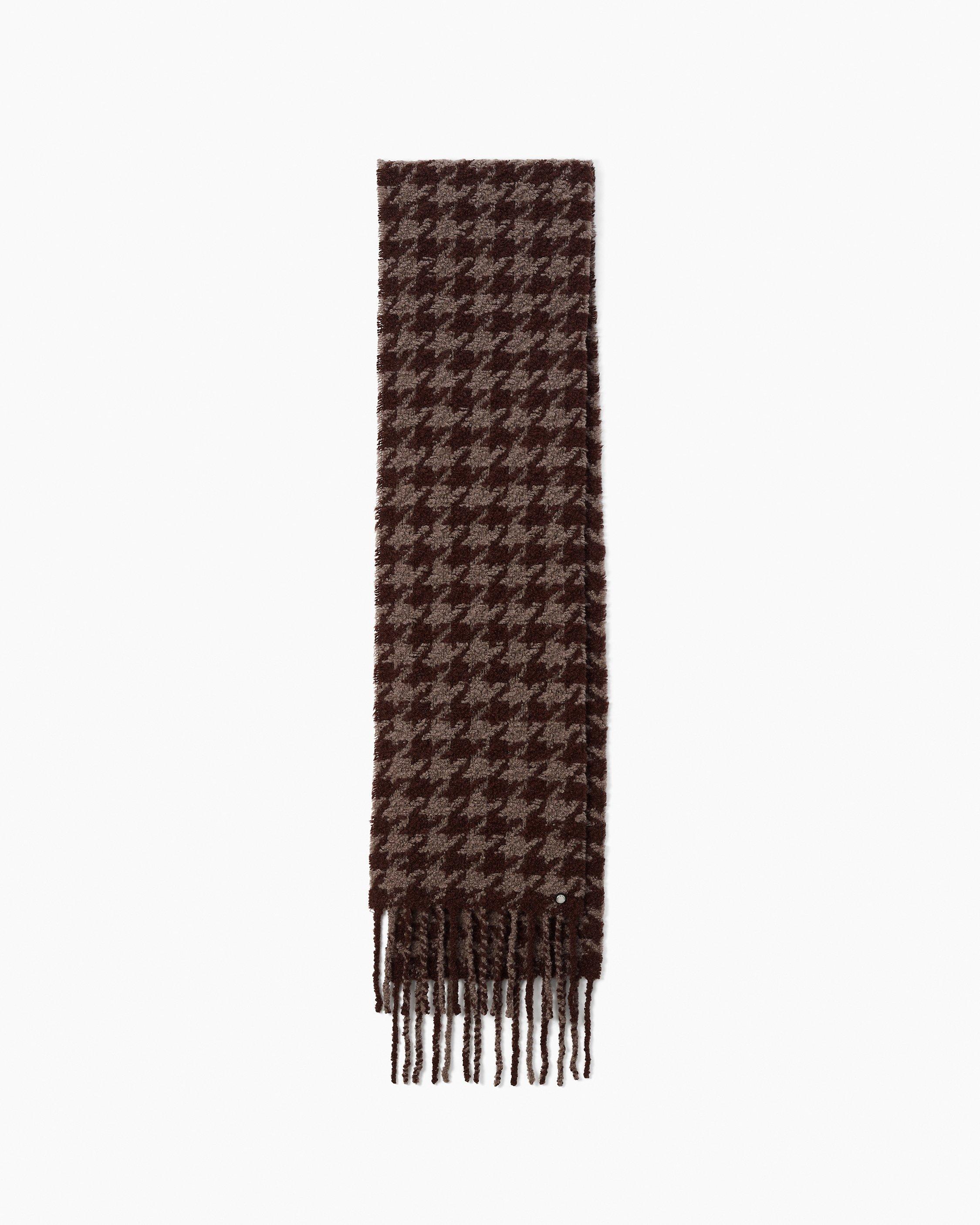 Nora Houndstooth Scarf - Dark Espresso Multi | rag & bone