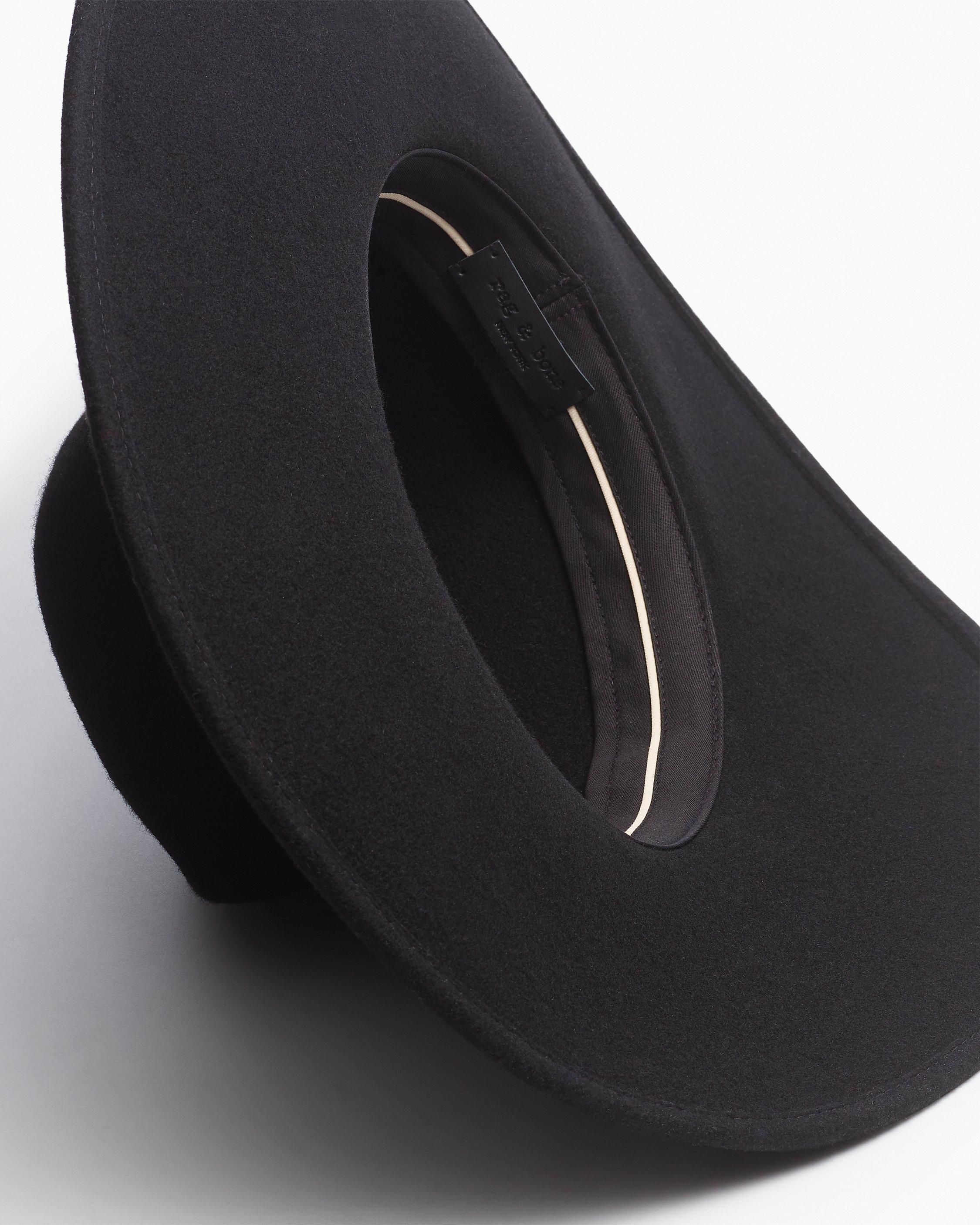 Clara Felted Wool Fedora - Black | rag & bone display picture 1