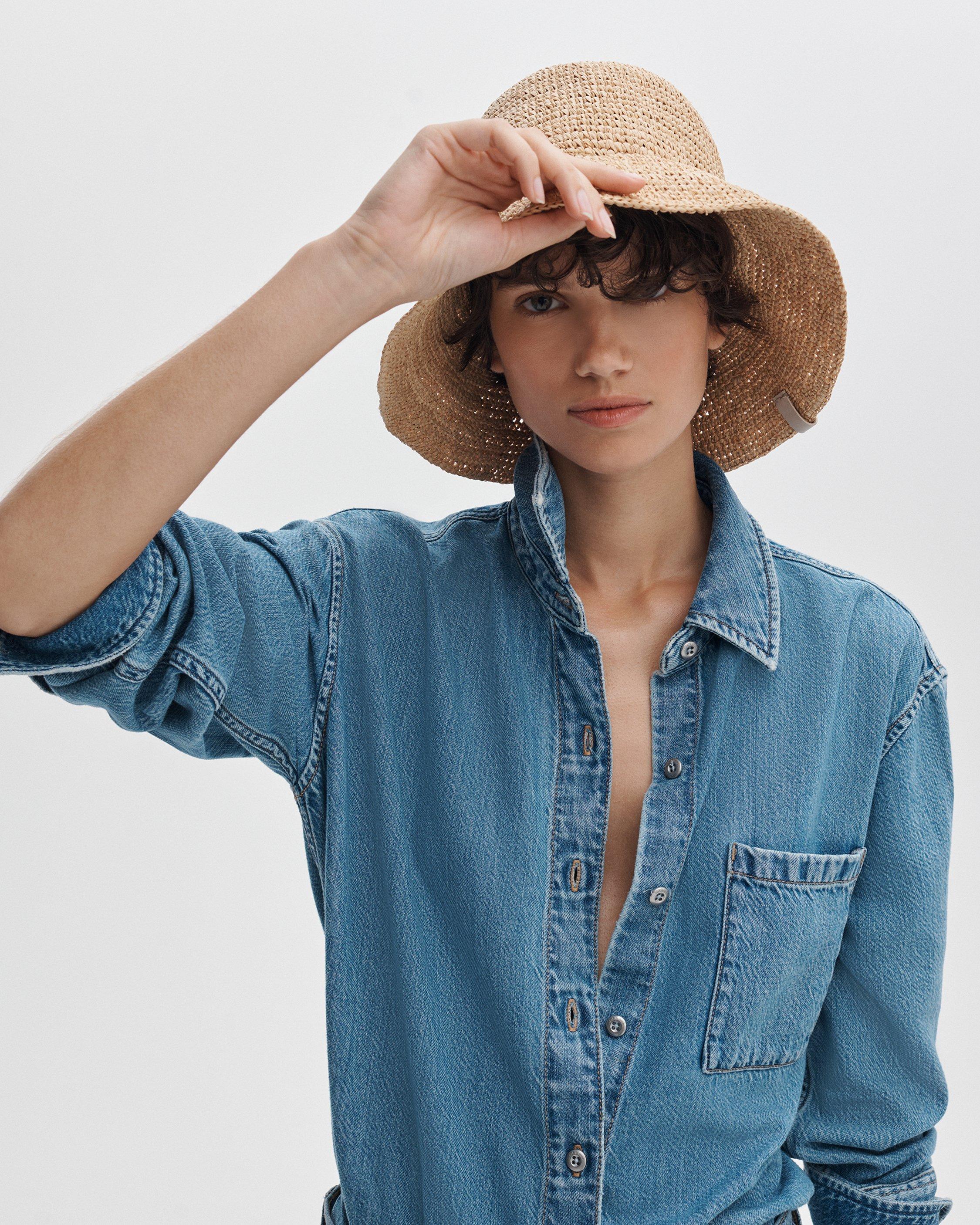Crochet Raffia Bucket Hat image number 2