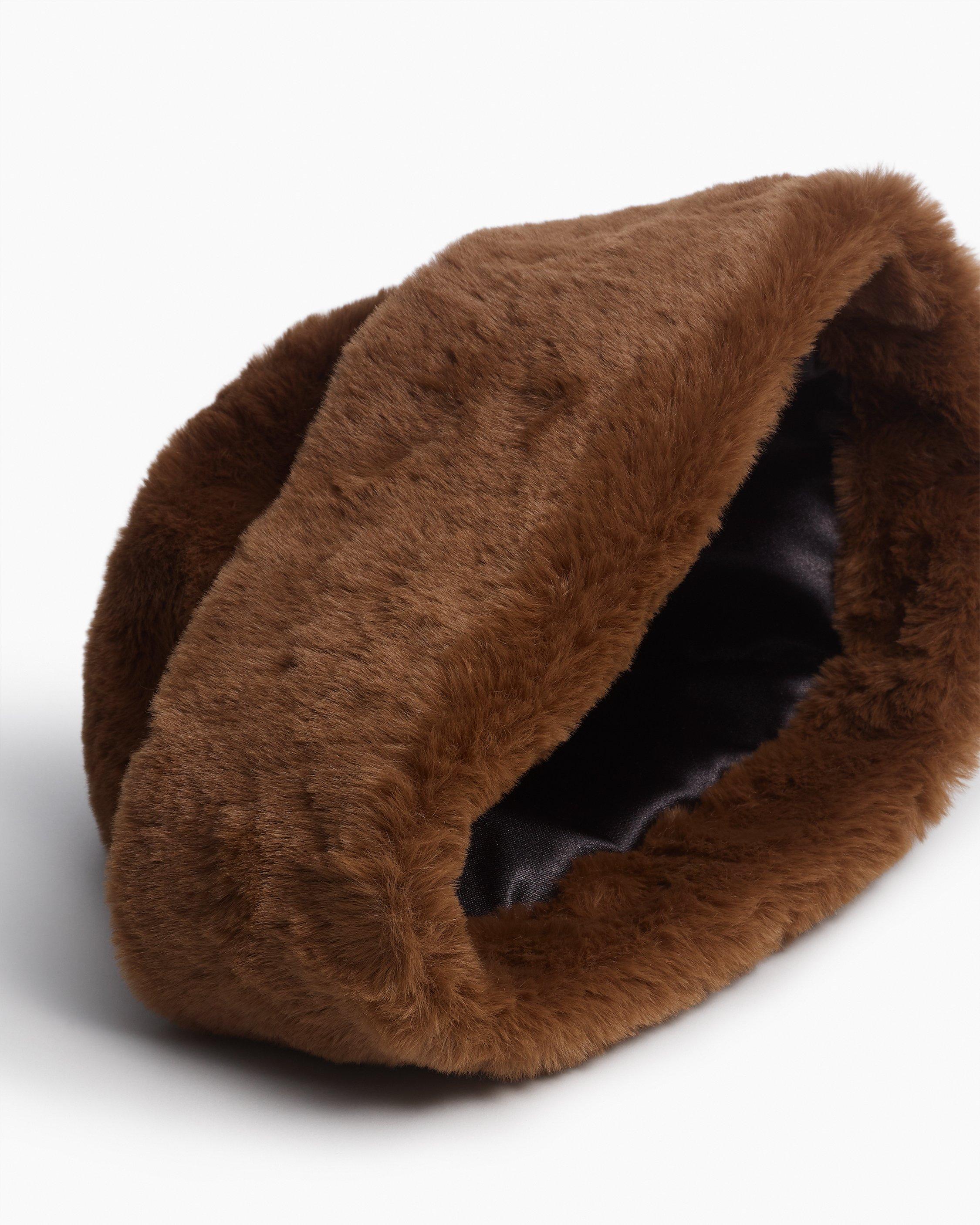 Rag& Bone reversible hat, faux fur and quilted. Pretty brown.NWOT.Standard size. Kennedy Faux Fur Hat - Espresso | rag & bone main image 4