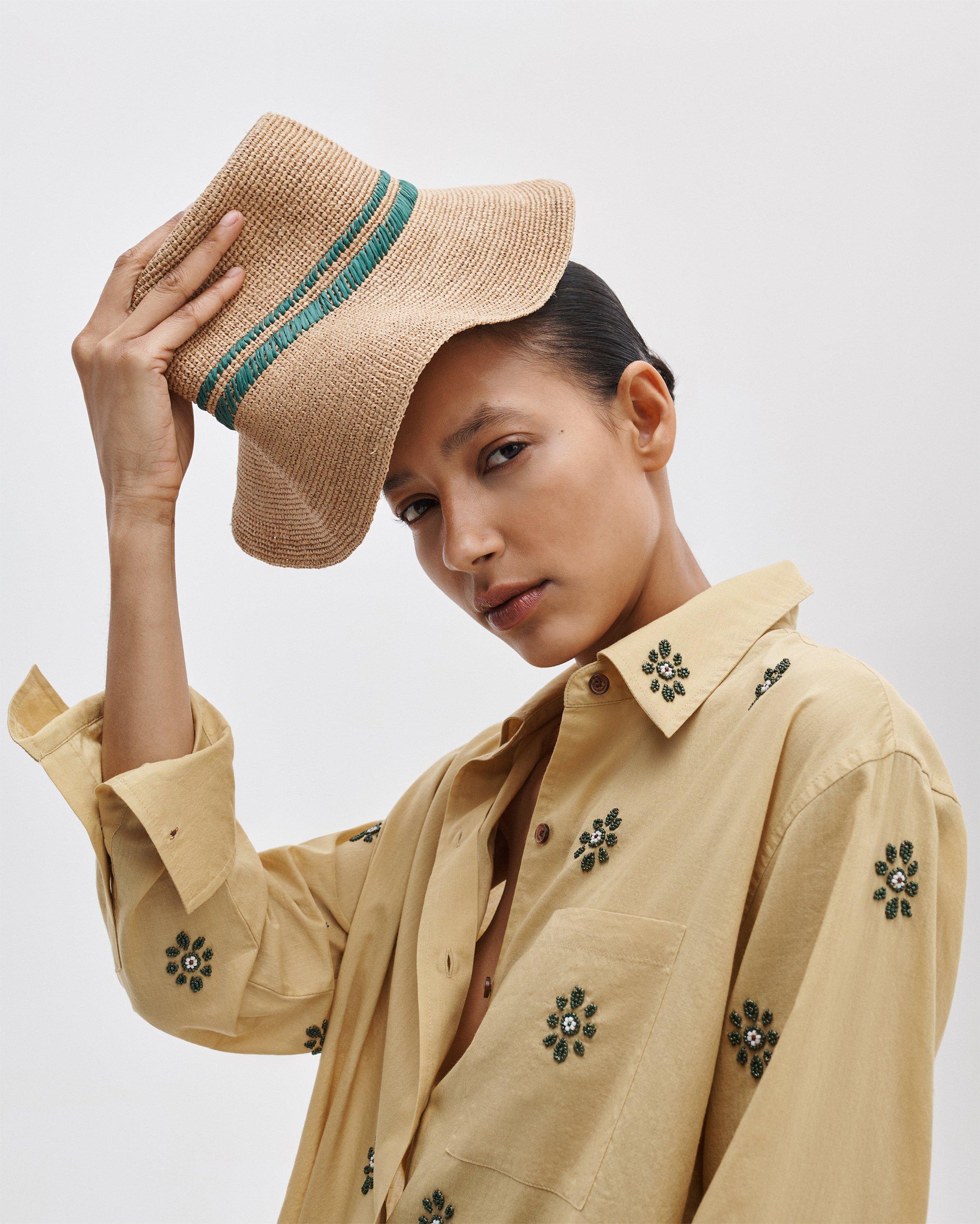 Jade Raffia Bucket Hat image number 2