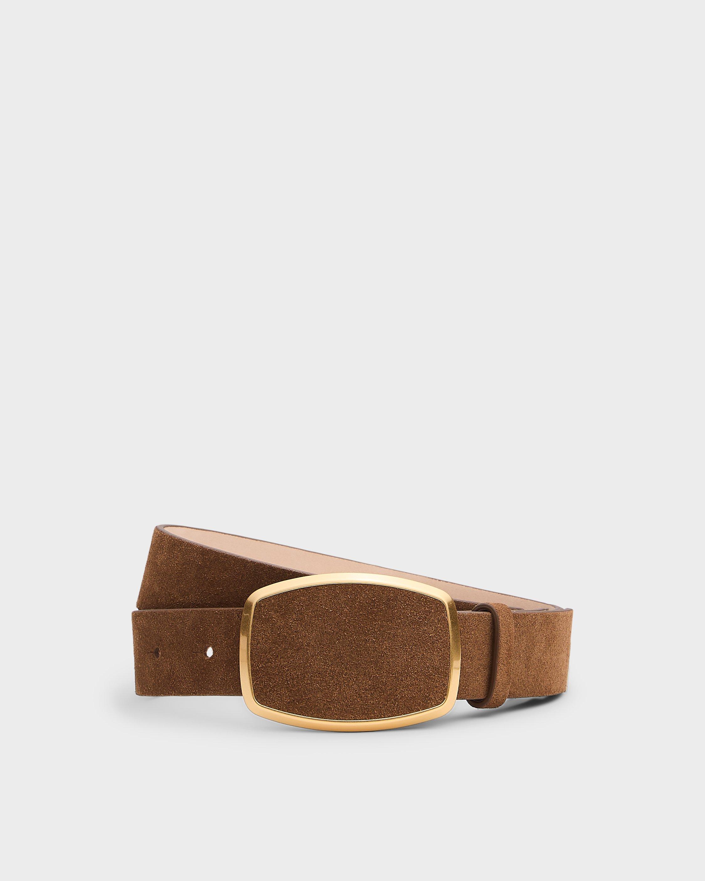 Wyatt Plaque Suede Belt image number 1