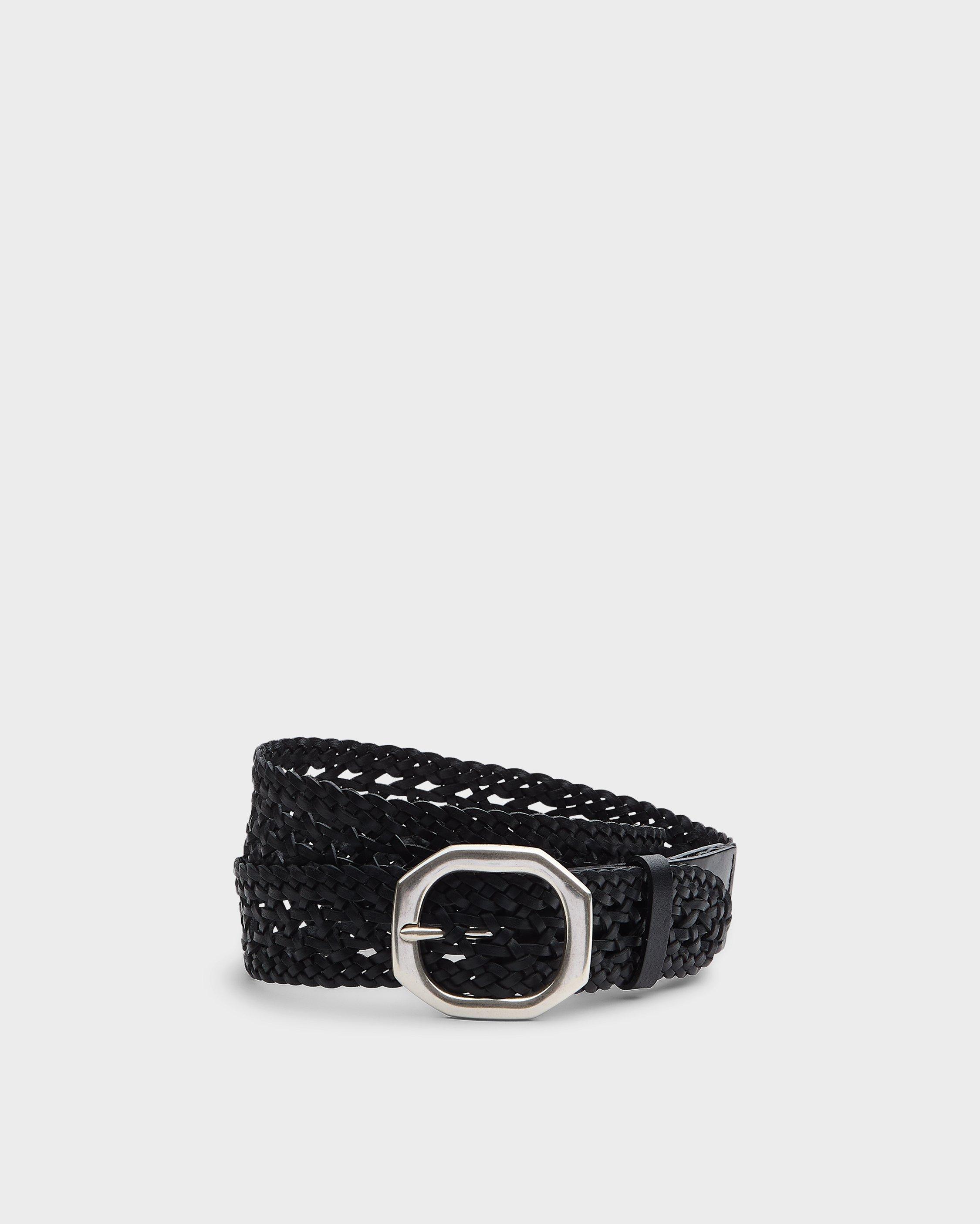 Audrey Woven Italian Leather Belt image number 1