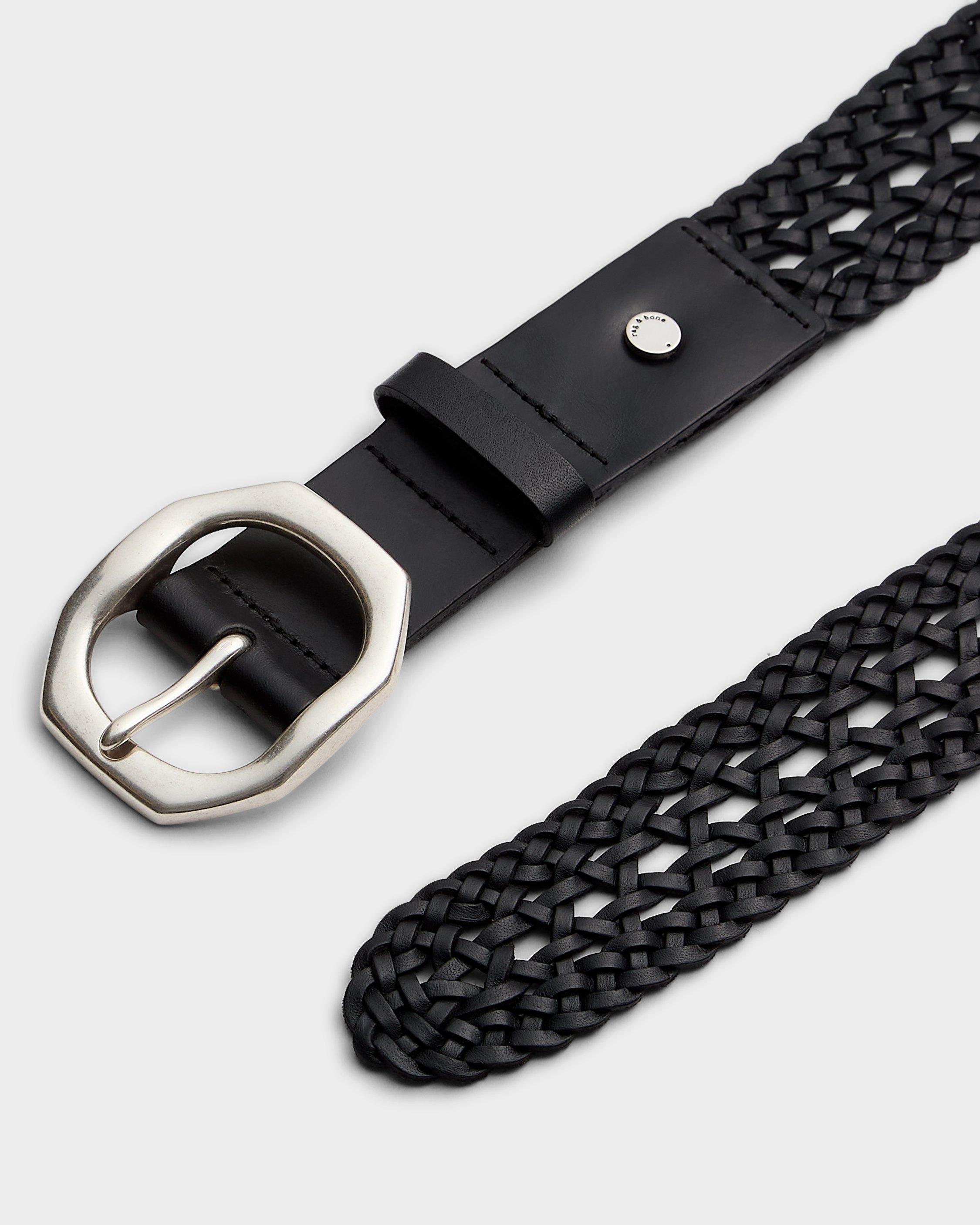 Audrey Woven Italian Leather Belt image number 3
